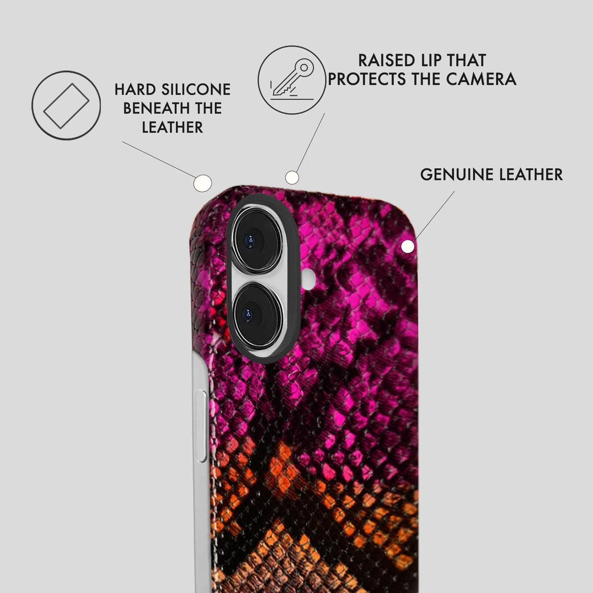 iPhone 16 Plus Leather Case — Elise