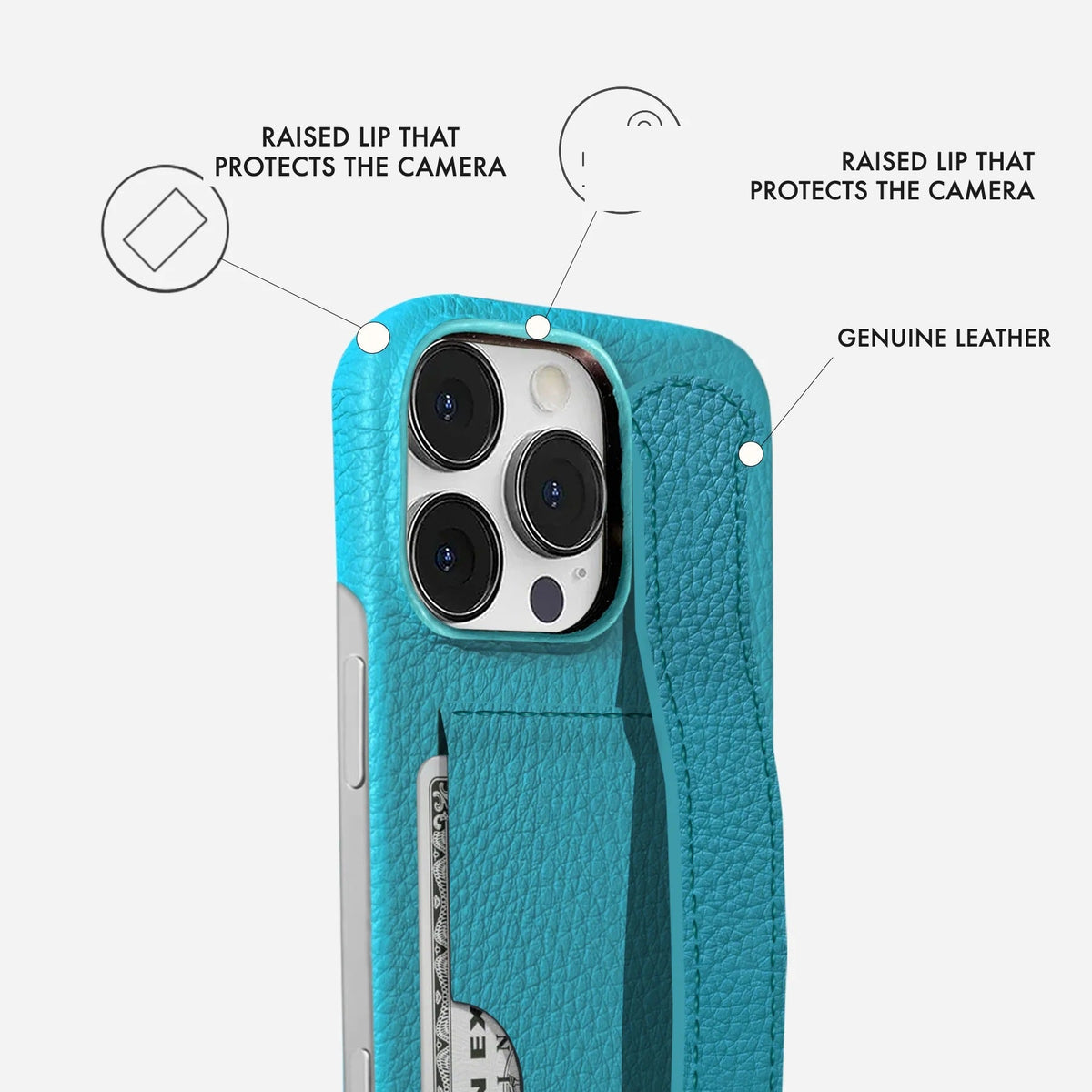 iPhone 13 Pro Leather Case — Ashe Handle Cardholder