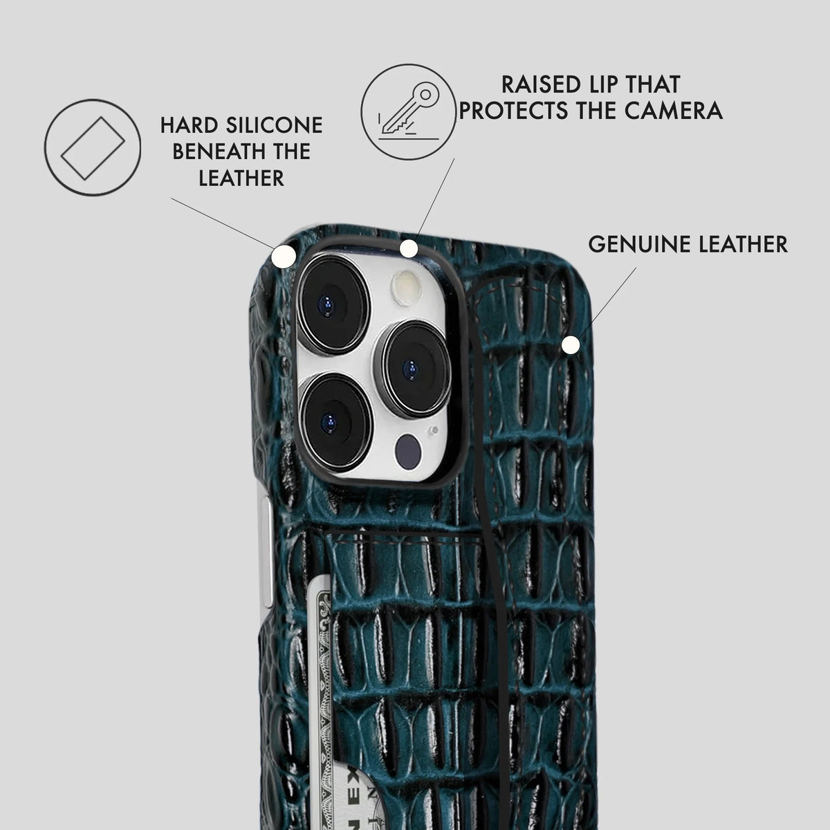 iPhone 13 Pro Max Leather Case — Titan Handle Cardholder