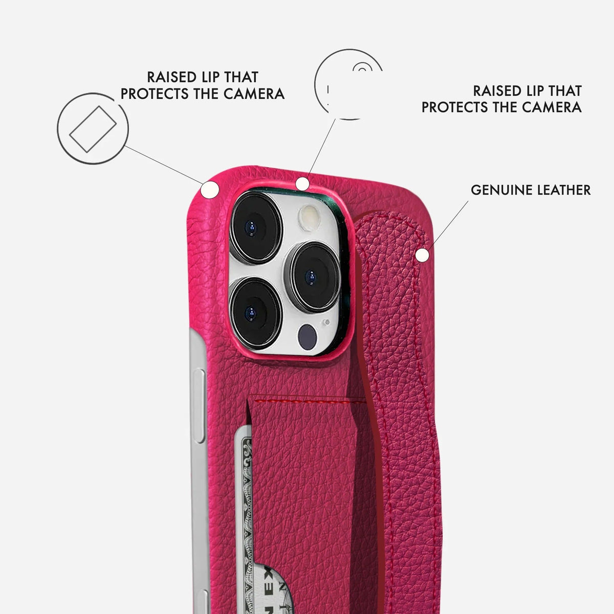 iPhone 14 Pro Max Leather Case — Ashe Handle Cardholder