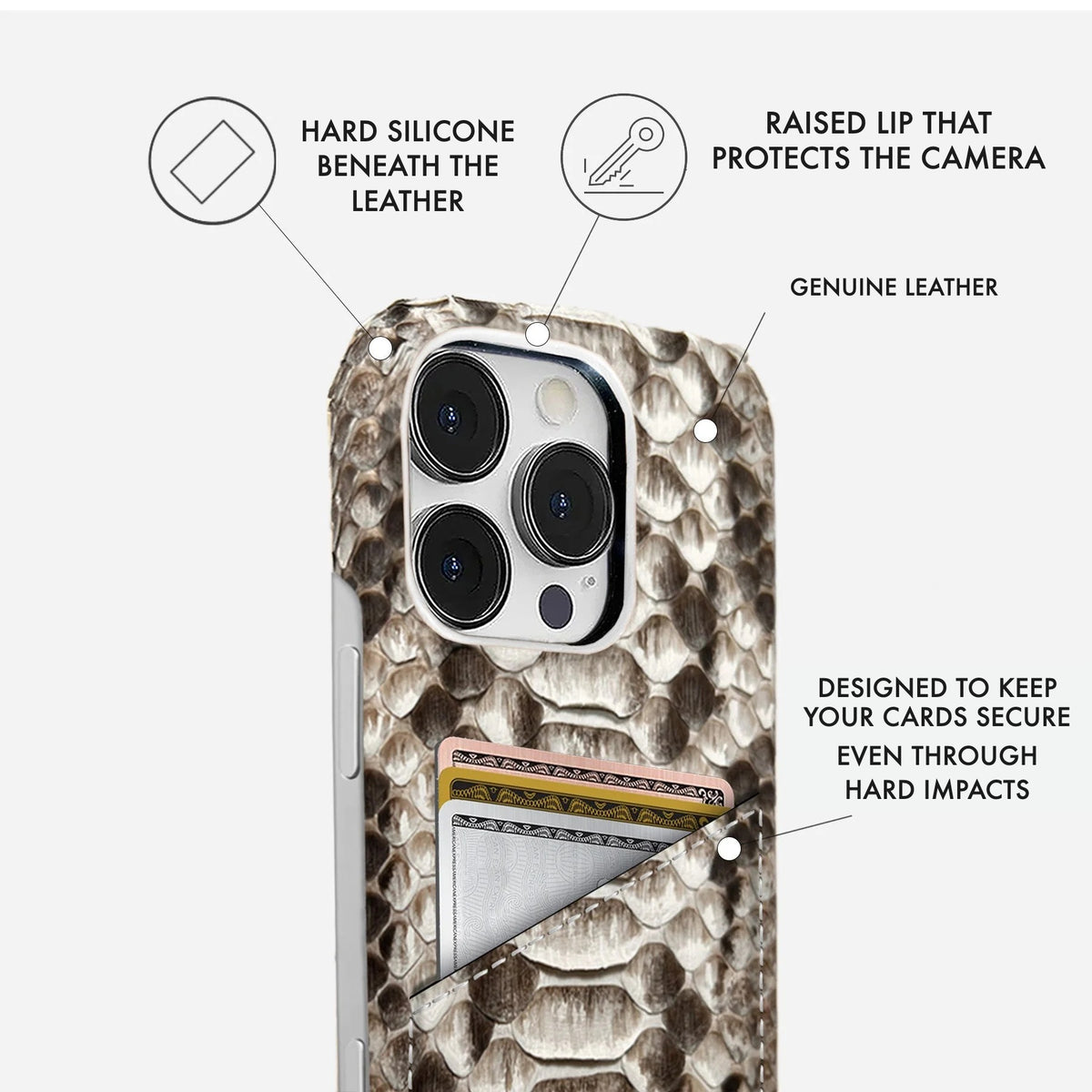 iPhone 16 Pro Max Leather Case — Piton Cardholder