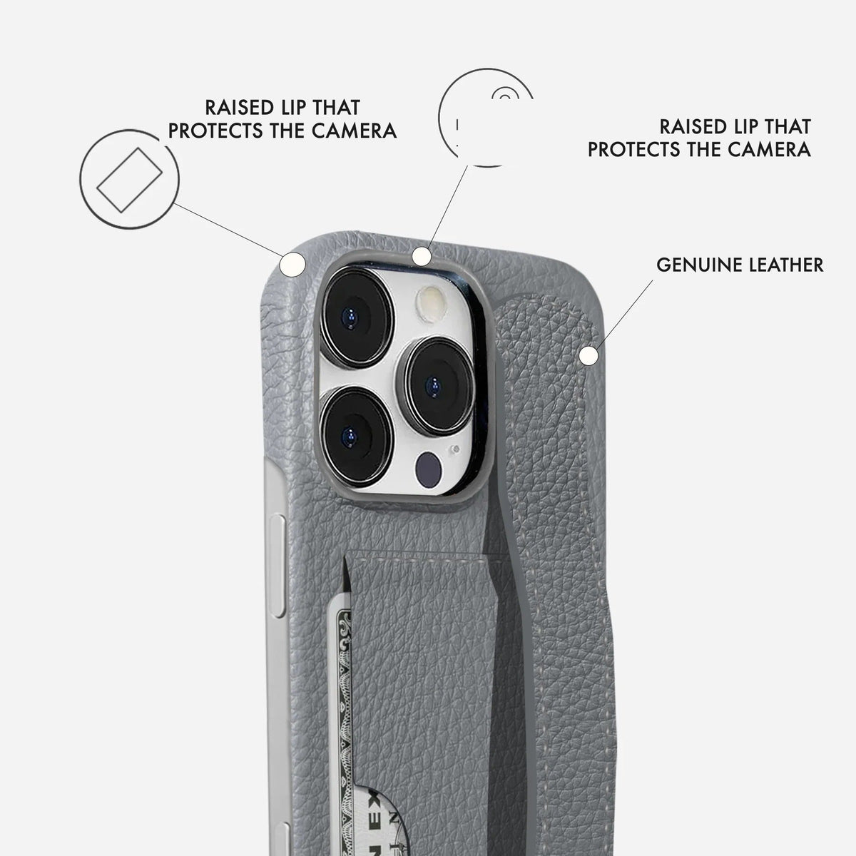 iPhone 14 Pro Max Leather Case — Ashe Handle Cardholder
