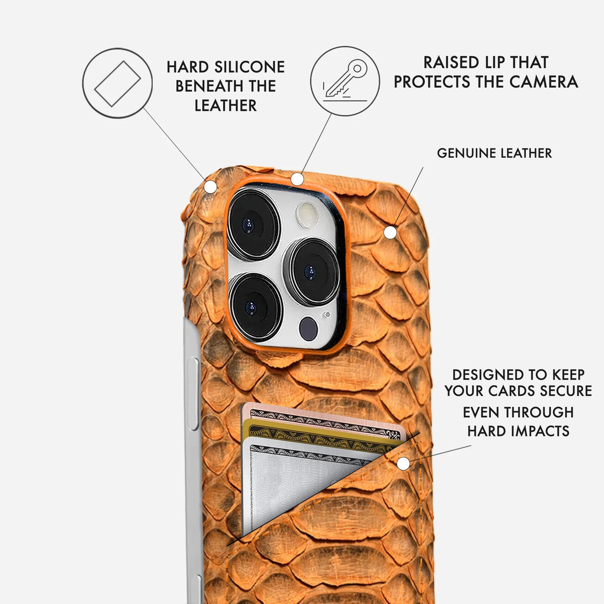 iPhone 16 Pro Max Leather Case — Piton Cardholder