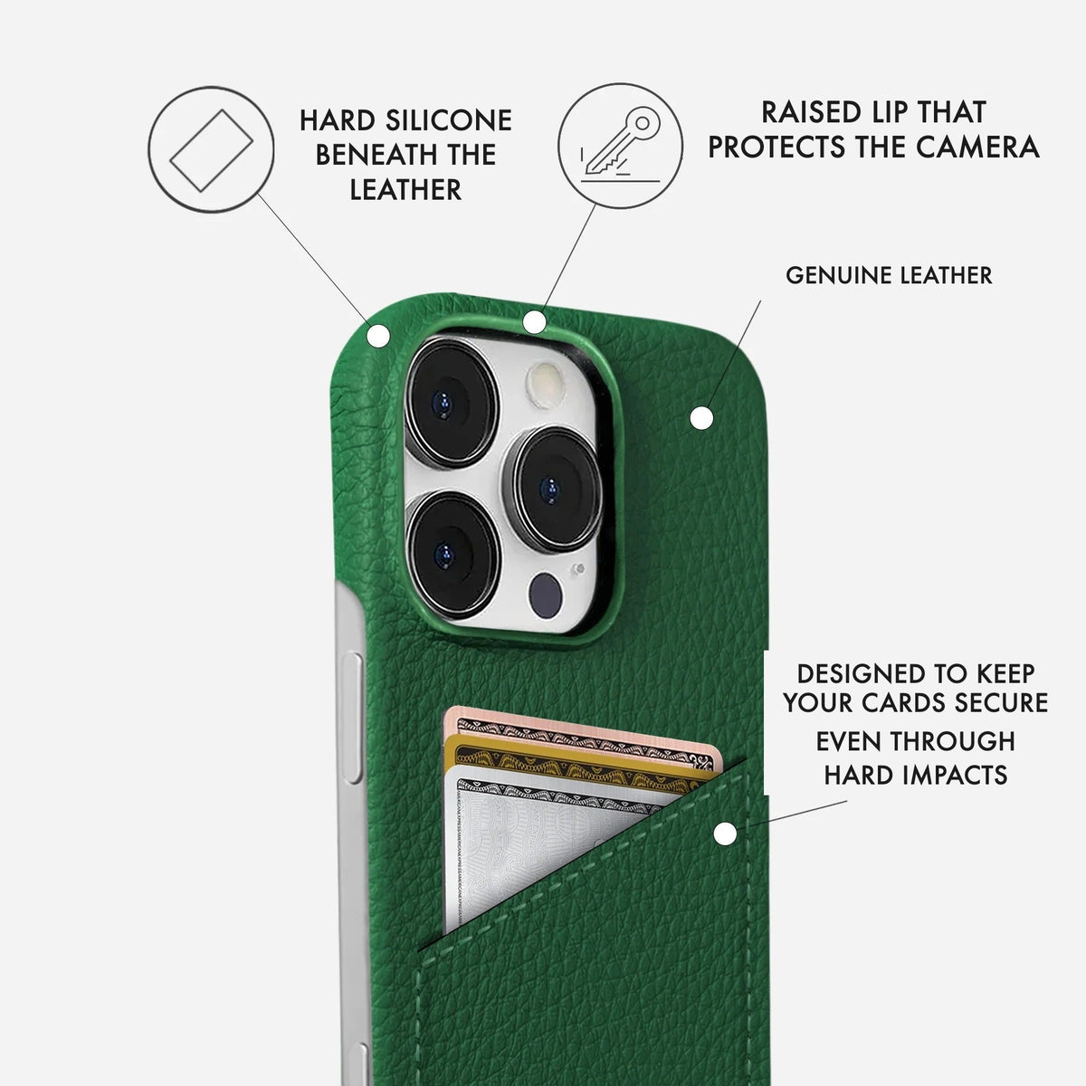 iPhone 14 Pro Leather Case — Ashe Cardholder