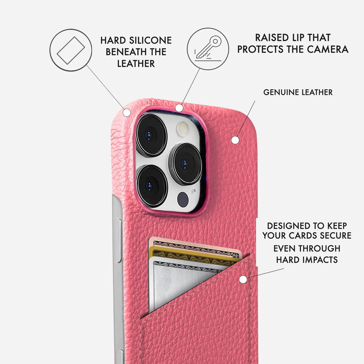 iPhone 15 Pro Leather Case — Ashe Cardholder