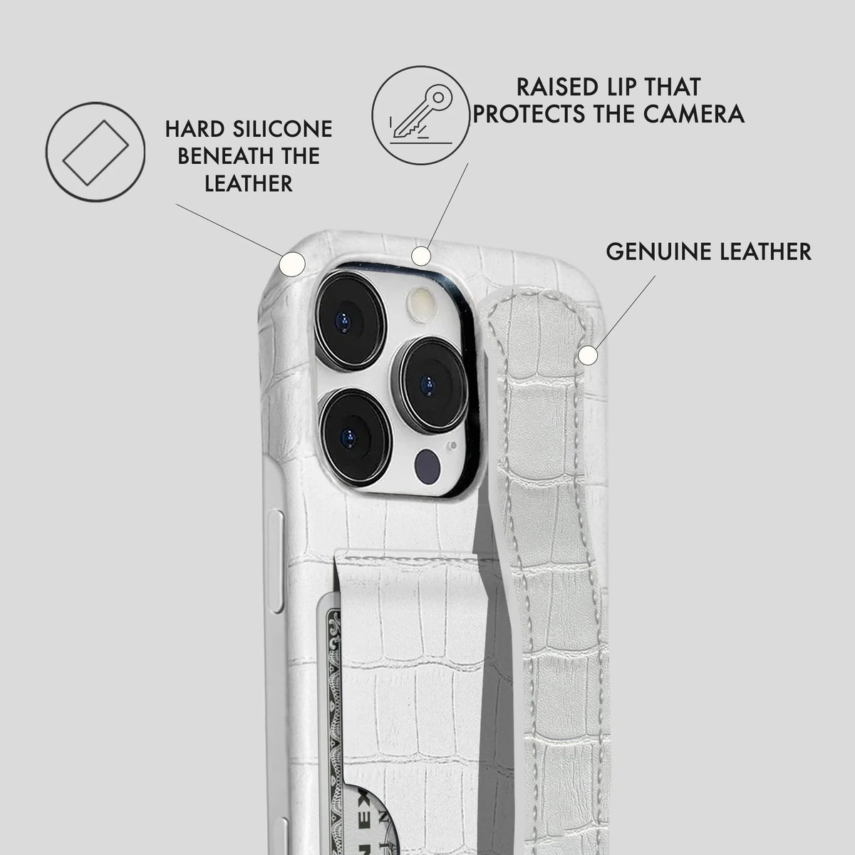 iPhone 16 Pro Max Leather Case — Vega Handle Cardholder