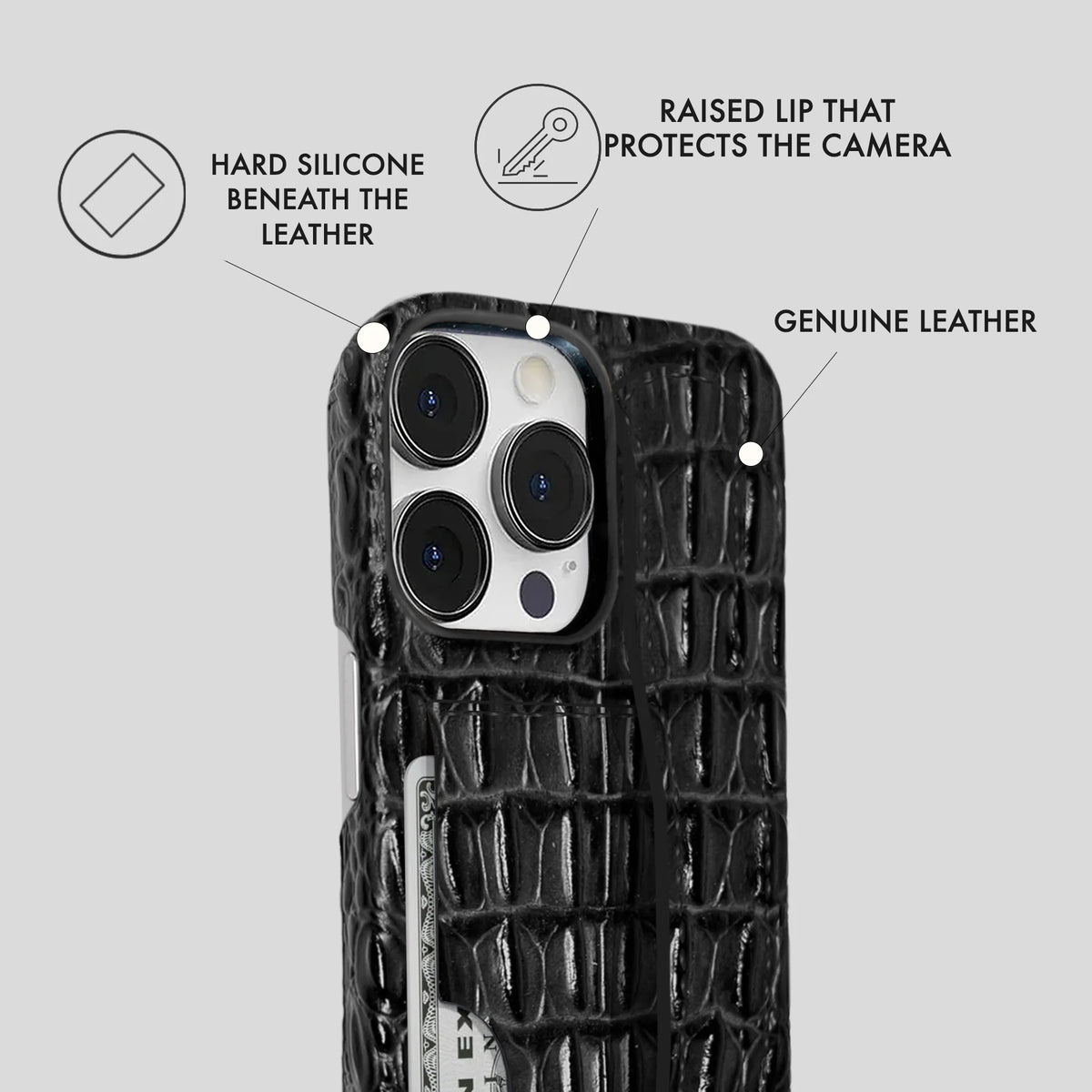 iPhone 13 Pro Max Leather Case — Titan Handle Cardholder