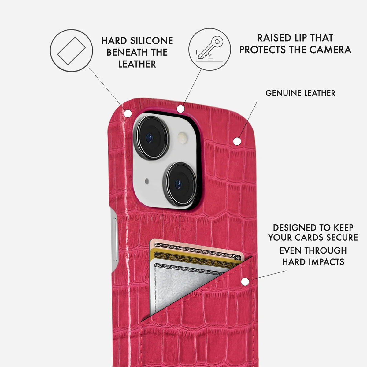 iPhone 14 Plus Leather Case — Vega Cardholder