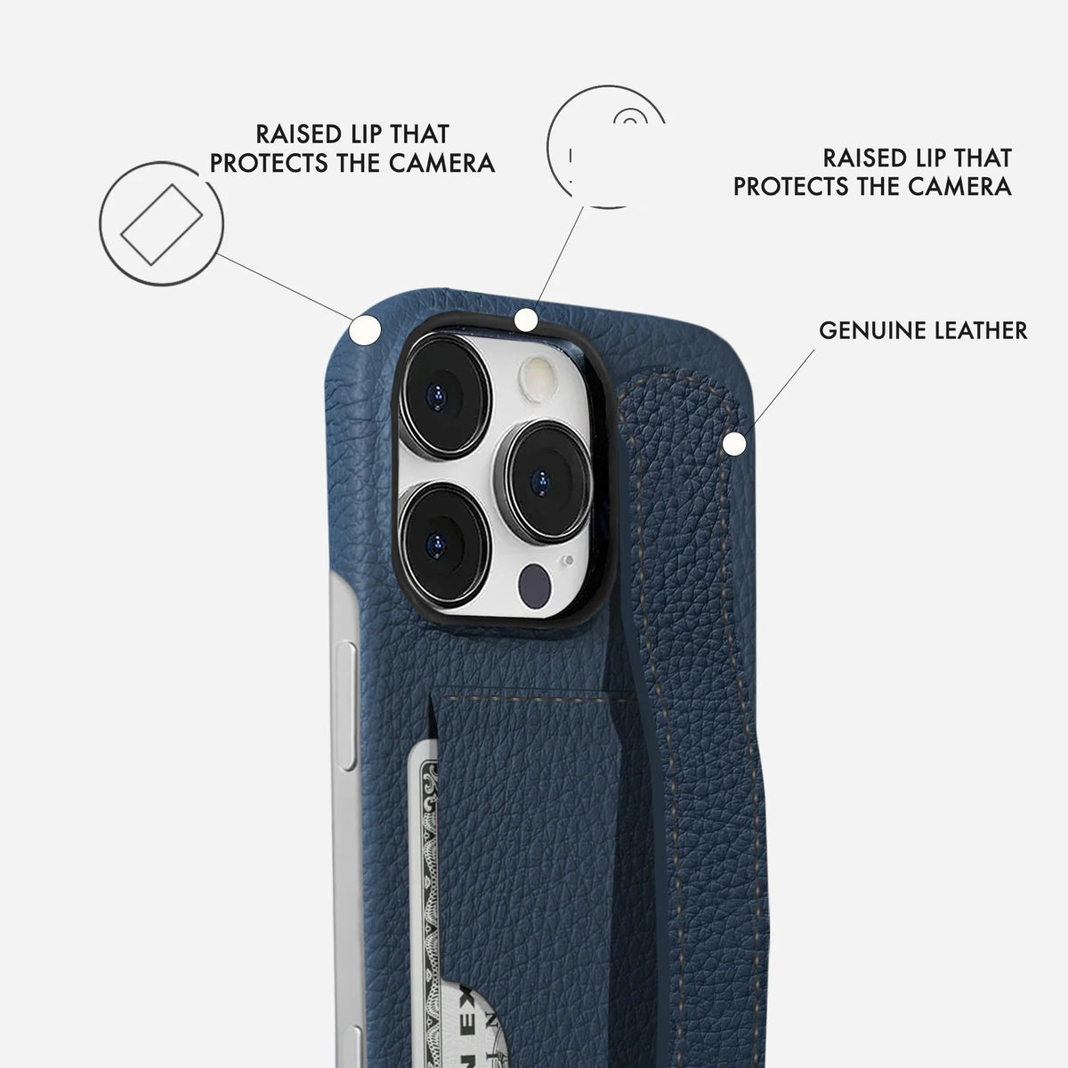 iPhone 14 Pro Leather Case — Ashe Handle Cardholder