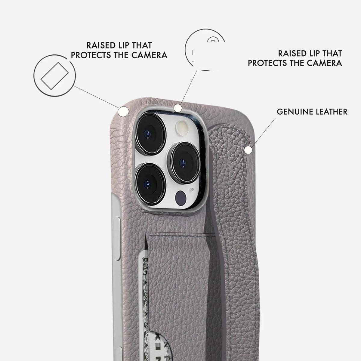 iPhone 13 Pro Max Leather Case — Ashe Handle Cardholder