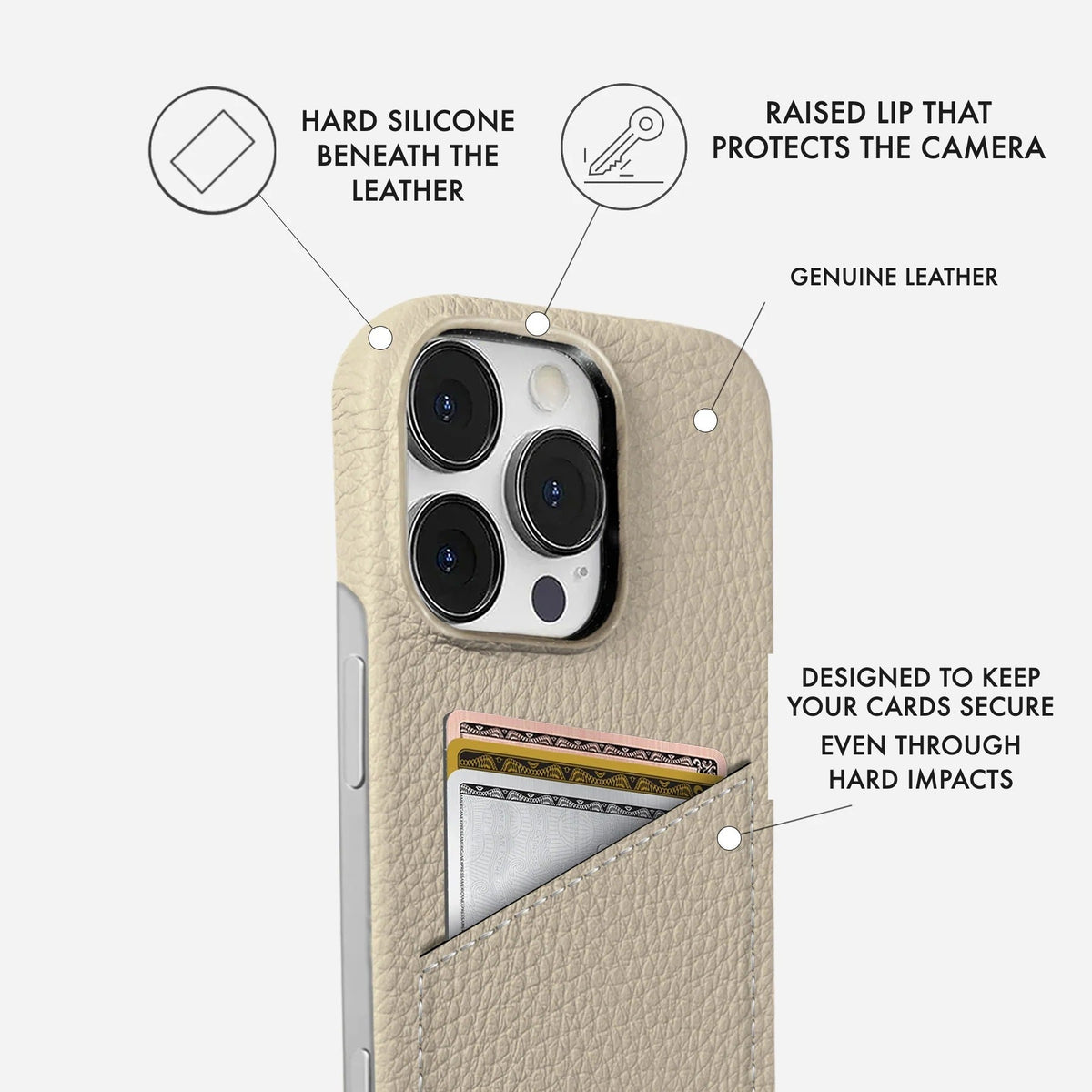 iPhone 14 Pro Leather Case — Ashe Cardholder