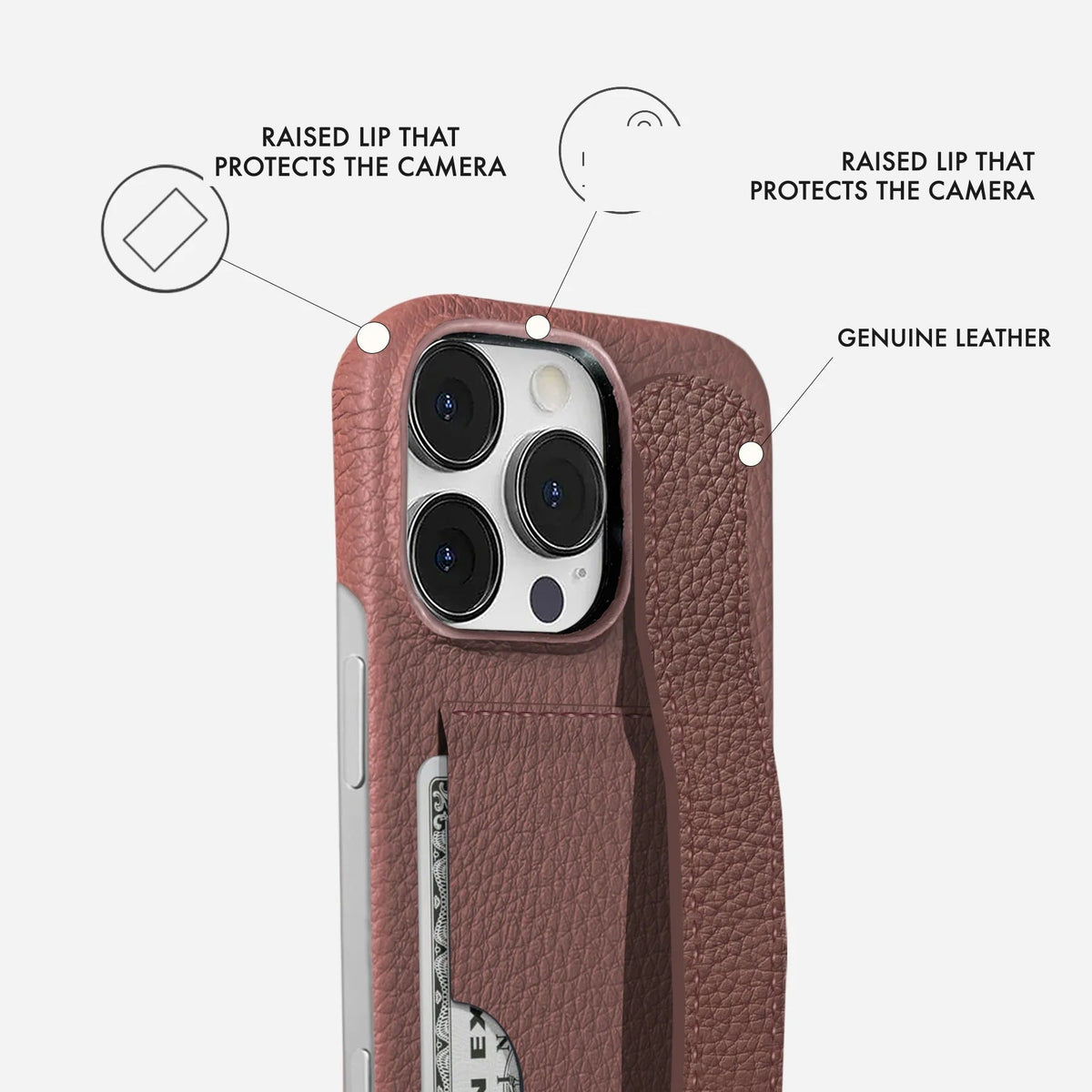 iPhone 14 Pro Max Leather Case — Ashe Handle Cardholder