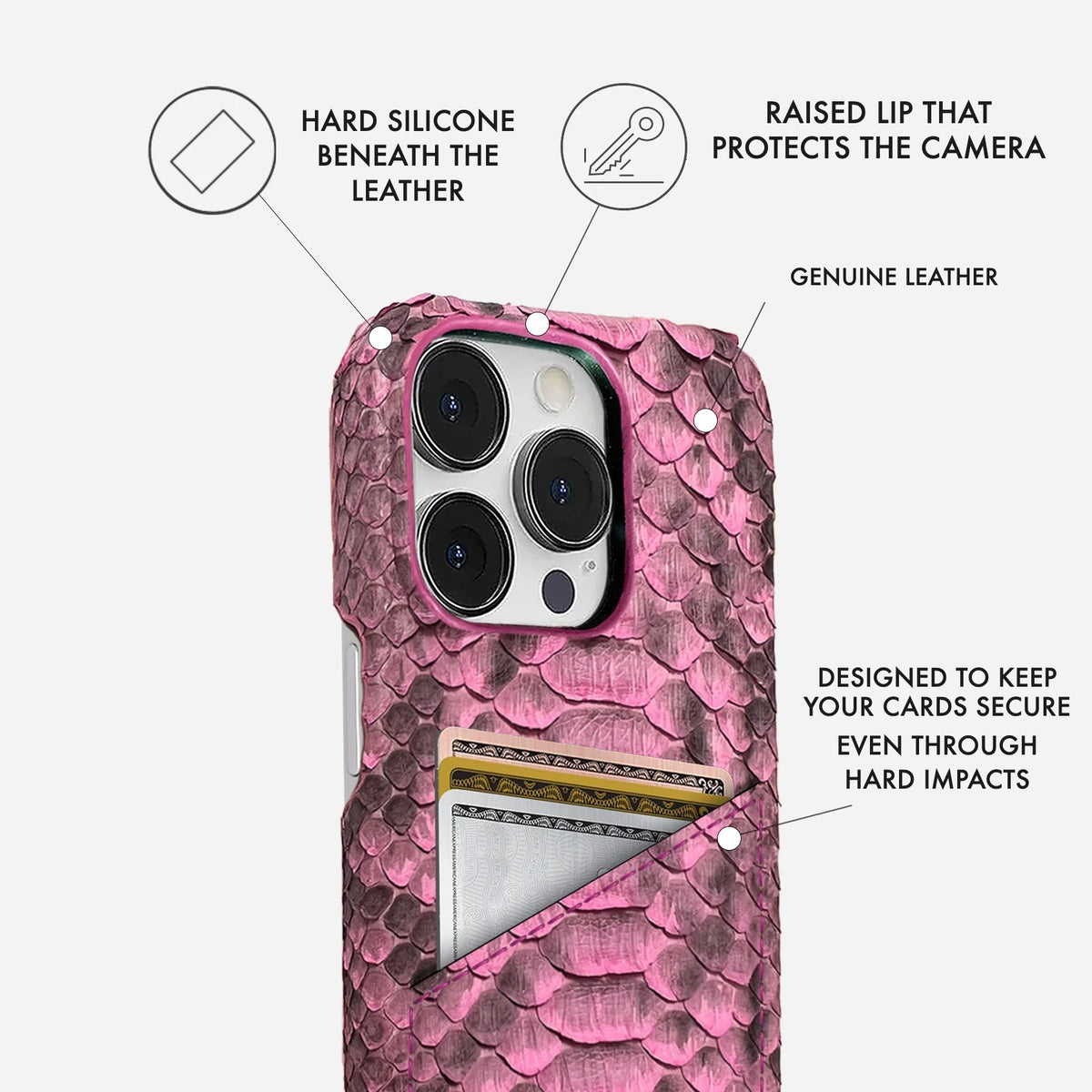 iPhone 13 Pro Max Leather Case — Piton Cardholder