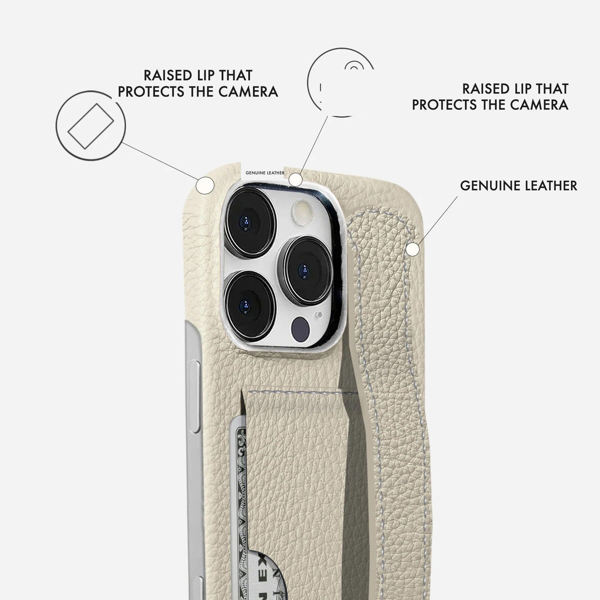 iPhone 13 Pro Leather Case — Ashe Handle Cardholder