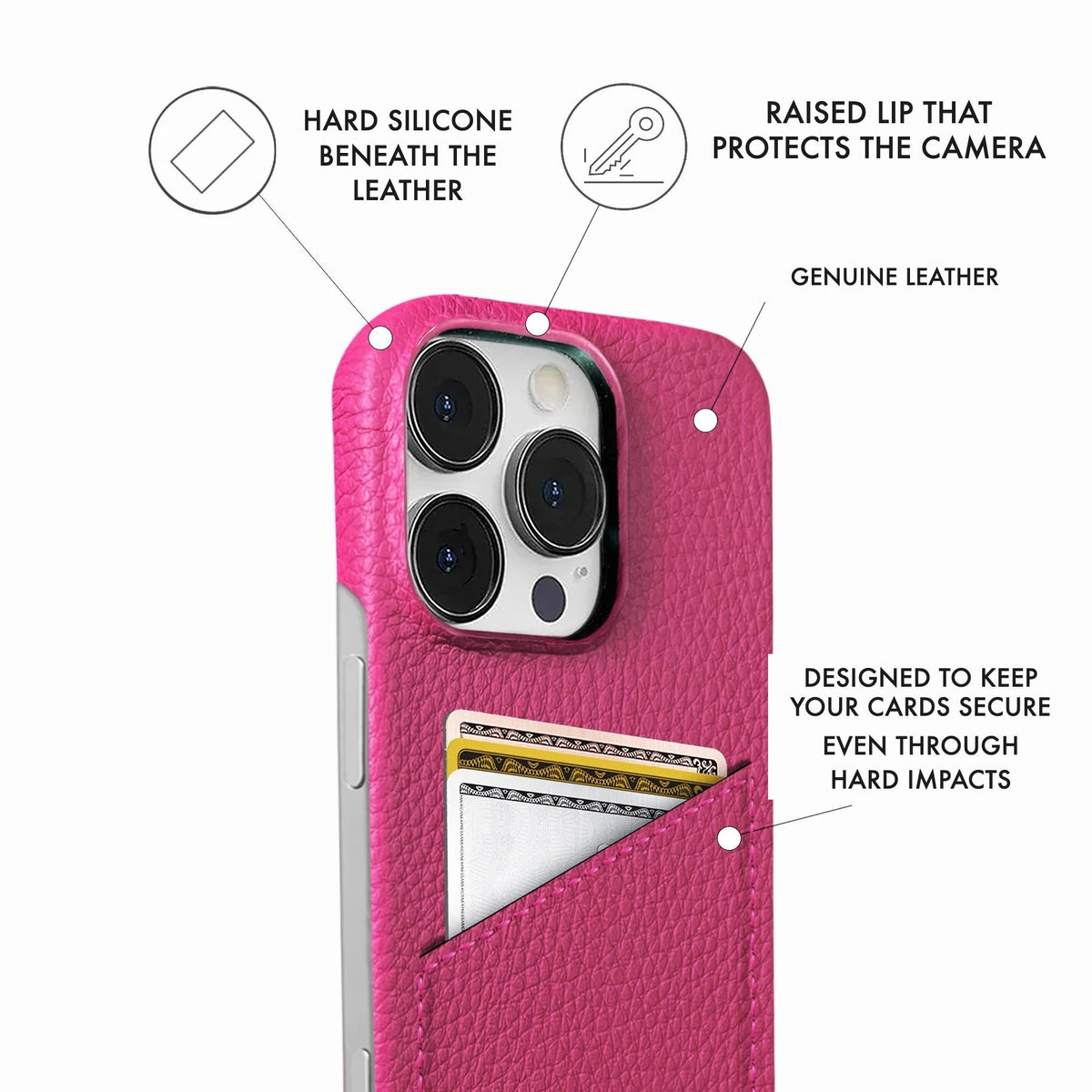 iPhone 14 Pro Leather Case — Ashe Cardholder