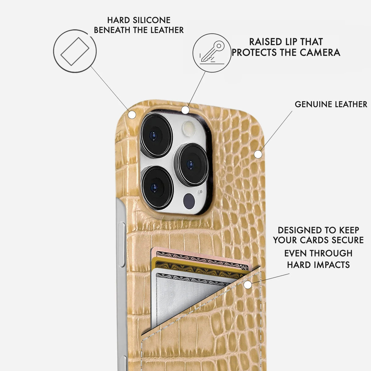 iPhone 16 Pro Leather Case — Neo Cardholder
