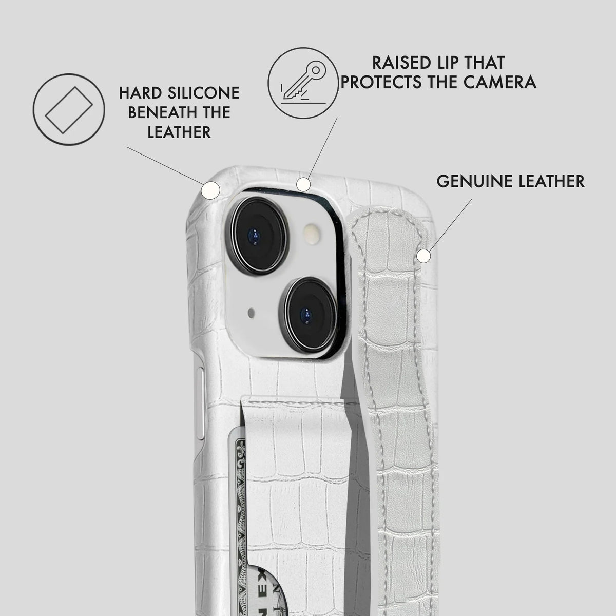 iPhone 14 Leather Case — Vega Handle Cardholder