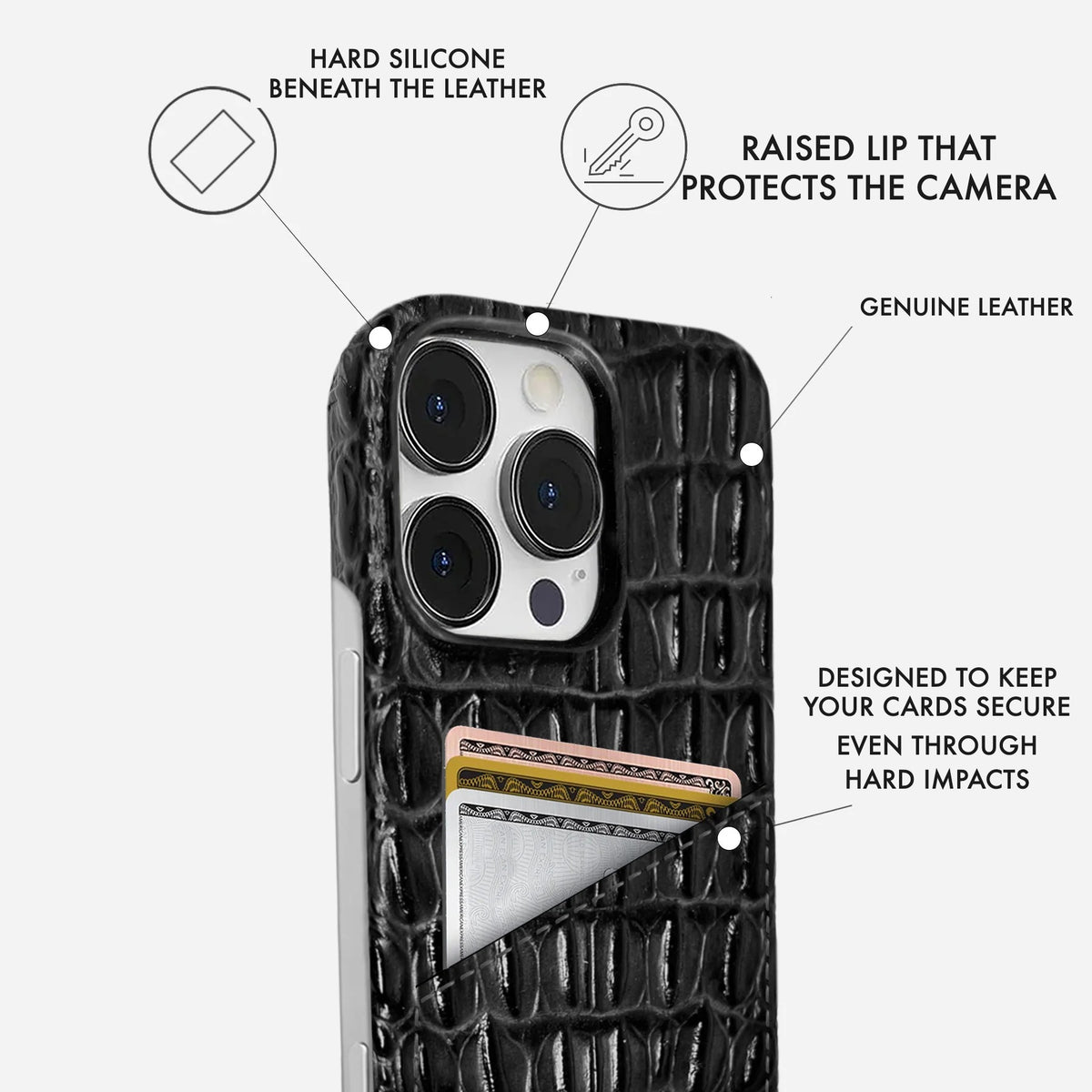 iPhone 16 Pro Max Leather Case — Titan Cardholder
