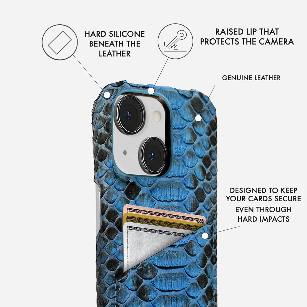 iPhone 14 Plus Leather Case — Piton Cardholder