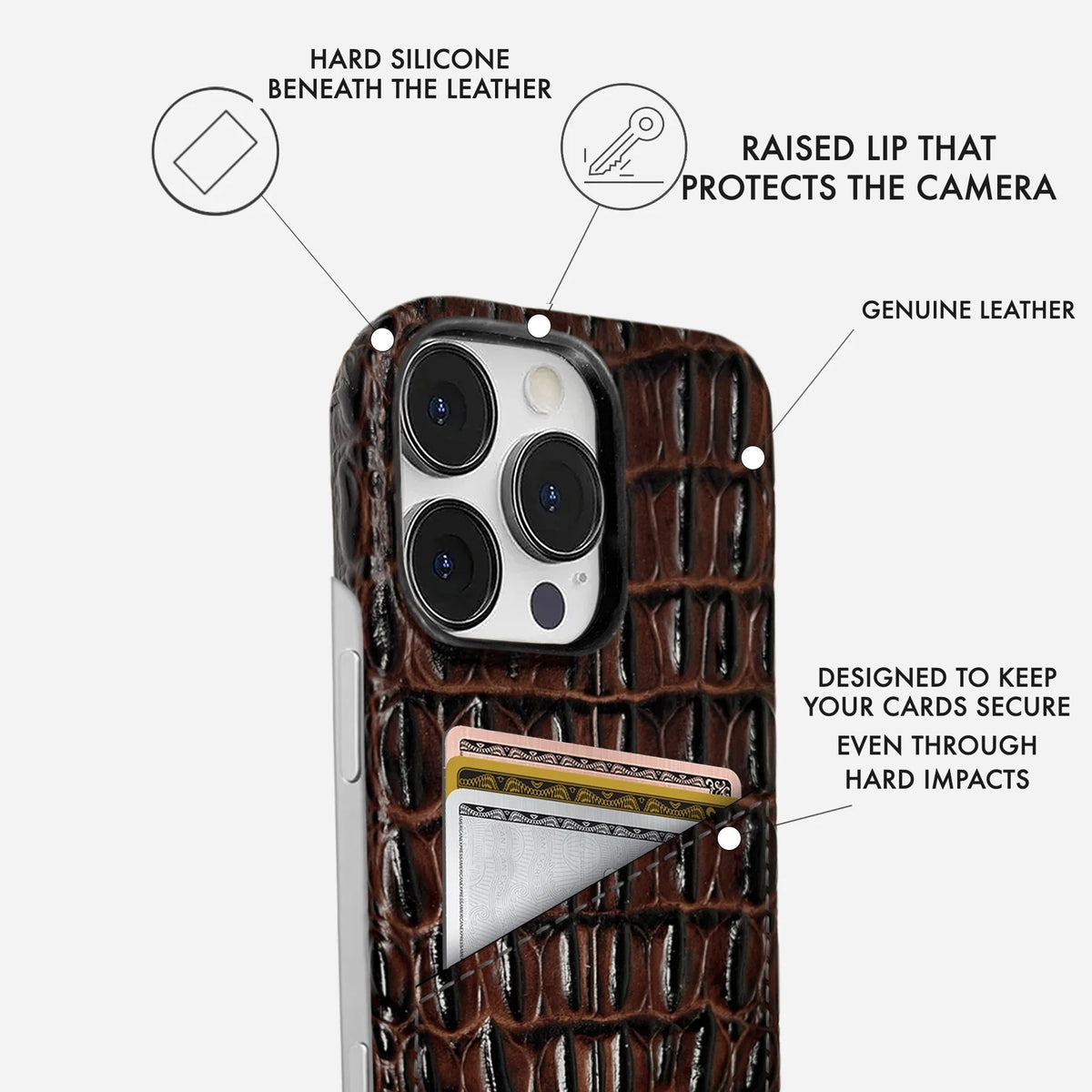 iPhone 16 Pro Max Leather Case — Titan Cardholder