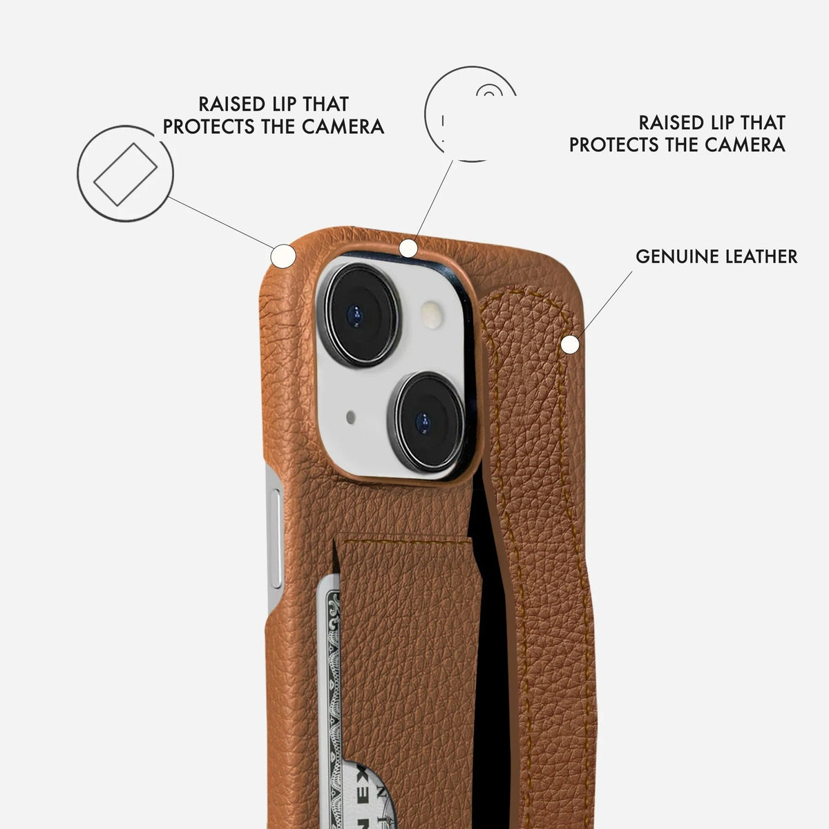 iPhone 14 Pro Max Leather Case — Ashe Handle Cardholder