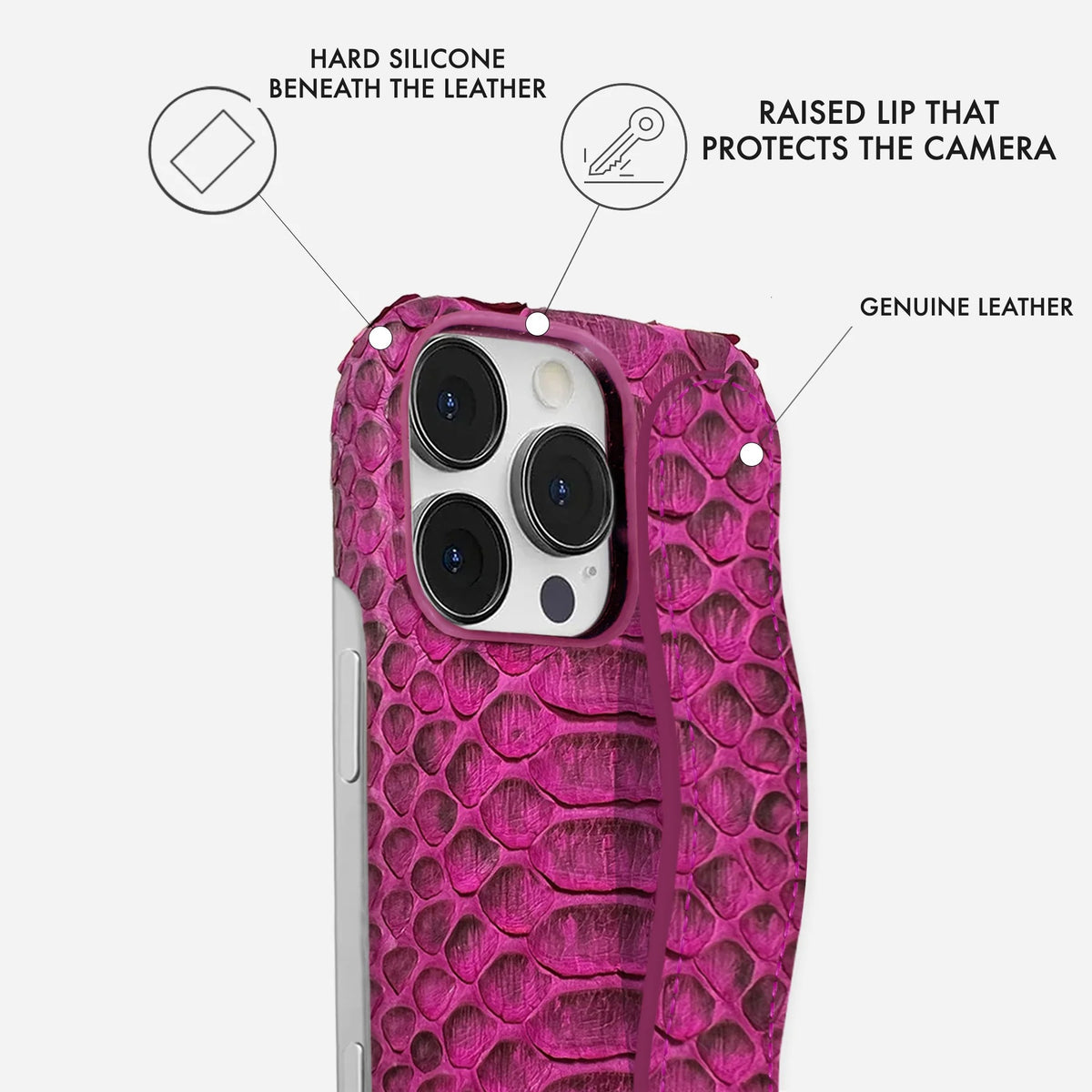 iPhone 16 Pro Leather Case — Piton Handle