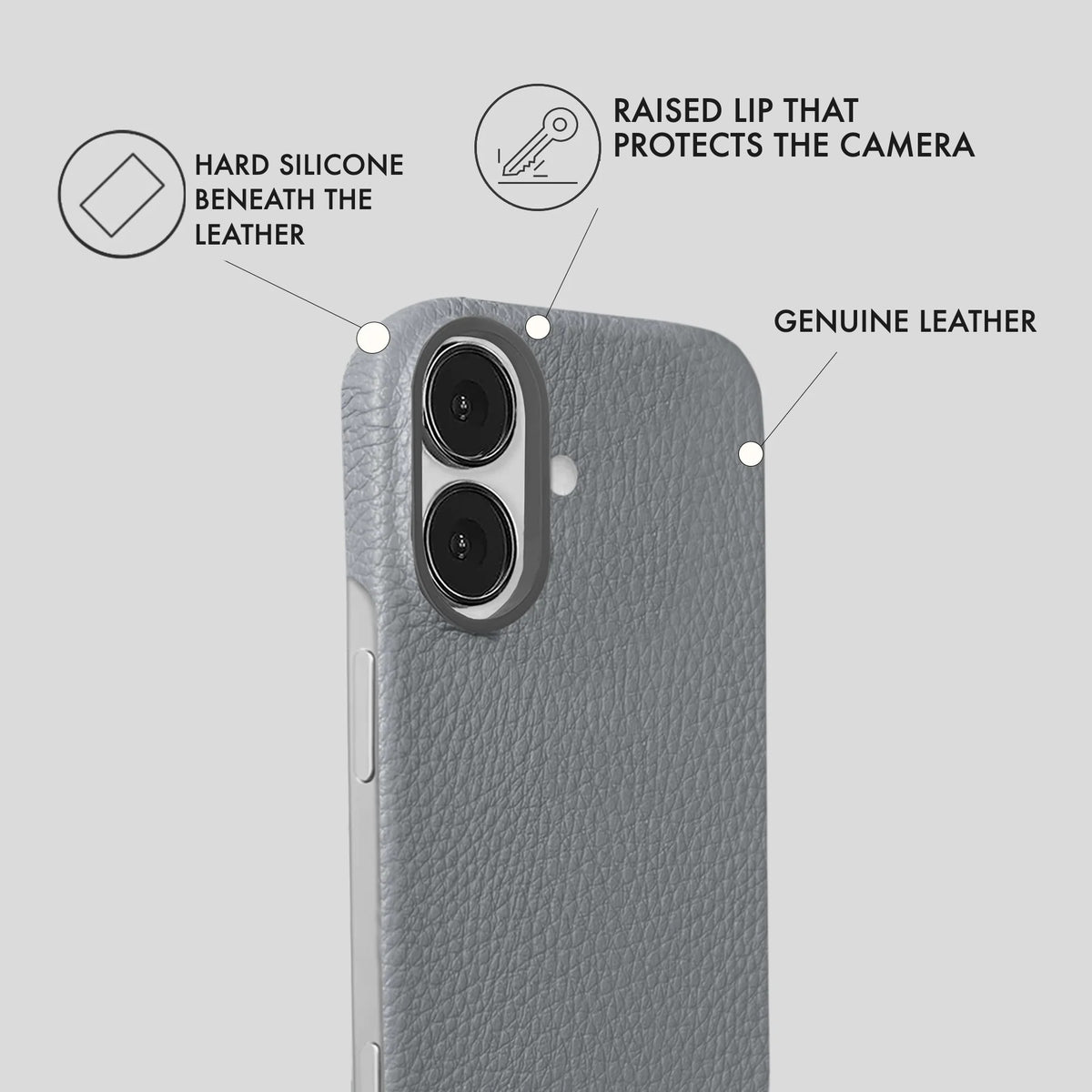 iPhone 17 Leather Case — Ashe