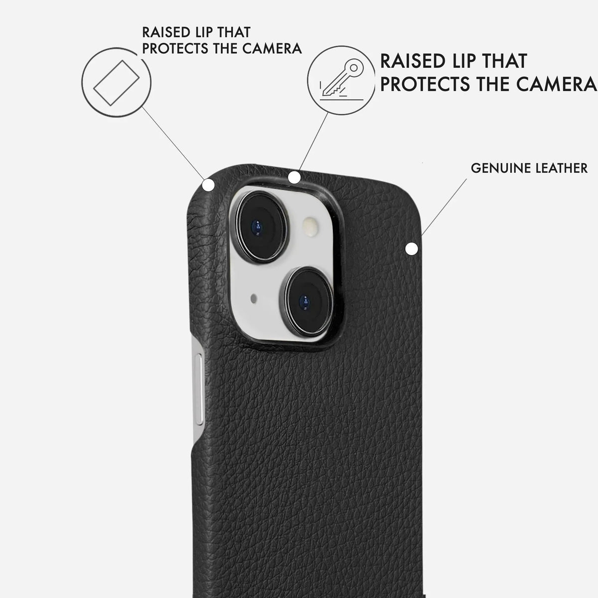 iPhone 15 Leather Case — Ashe