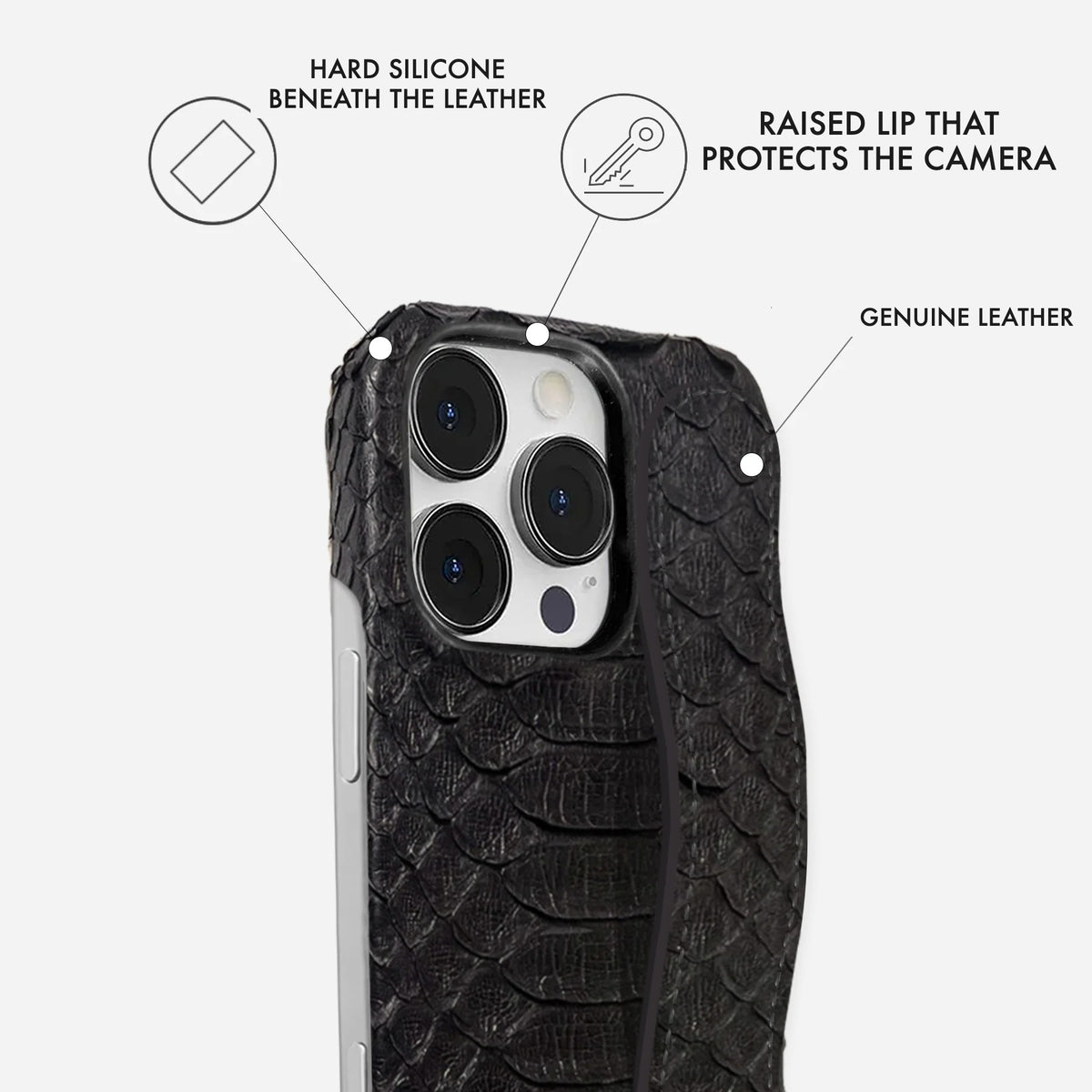 iPhone 16 Pro Leather Case — Piton Handle