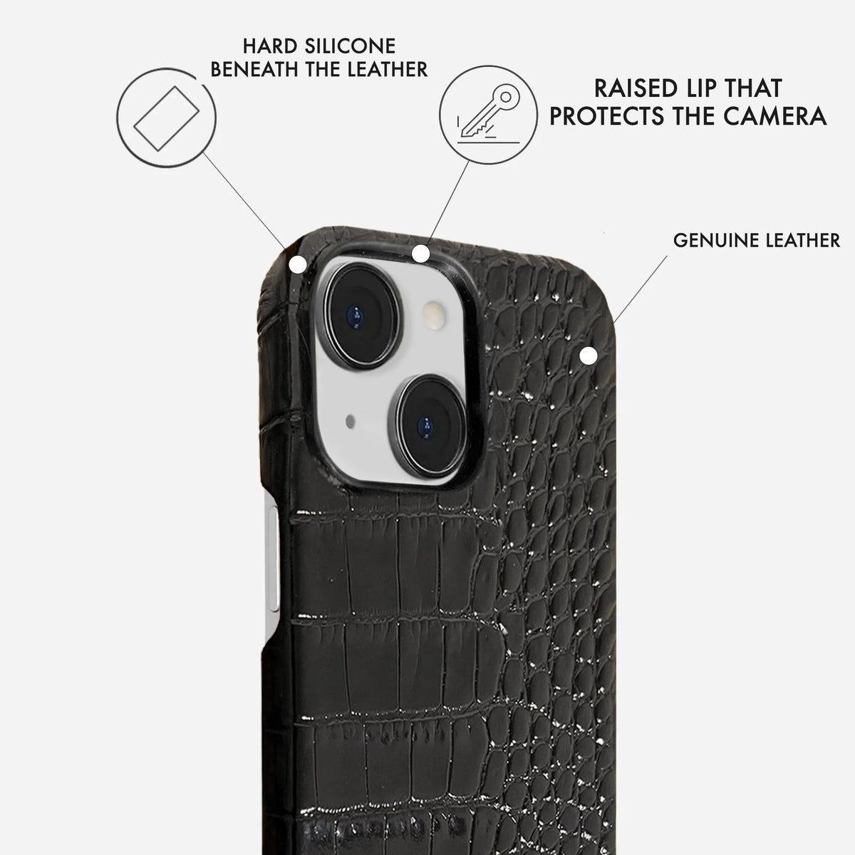 iPhone 15 Plus Leather Case — Neo