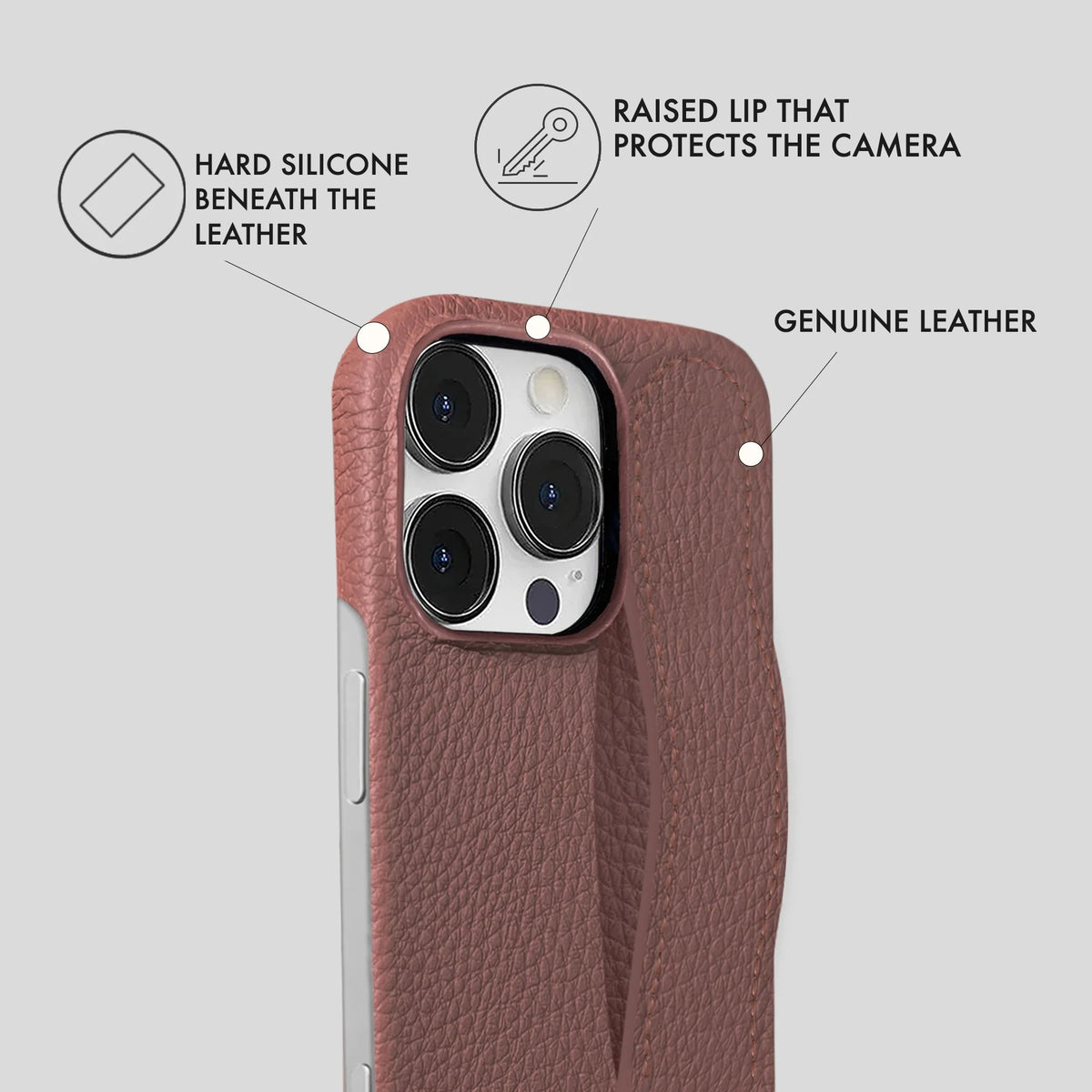 iPhone 16 Pro Leather Case — Ashe Handle