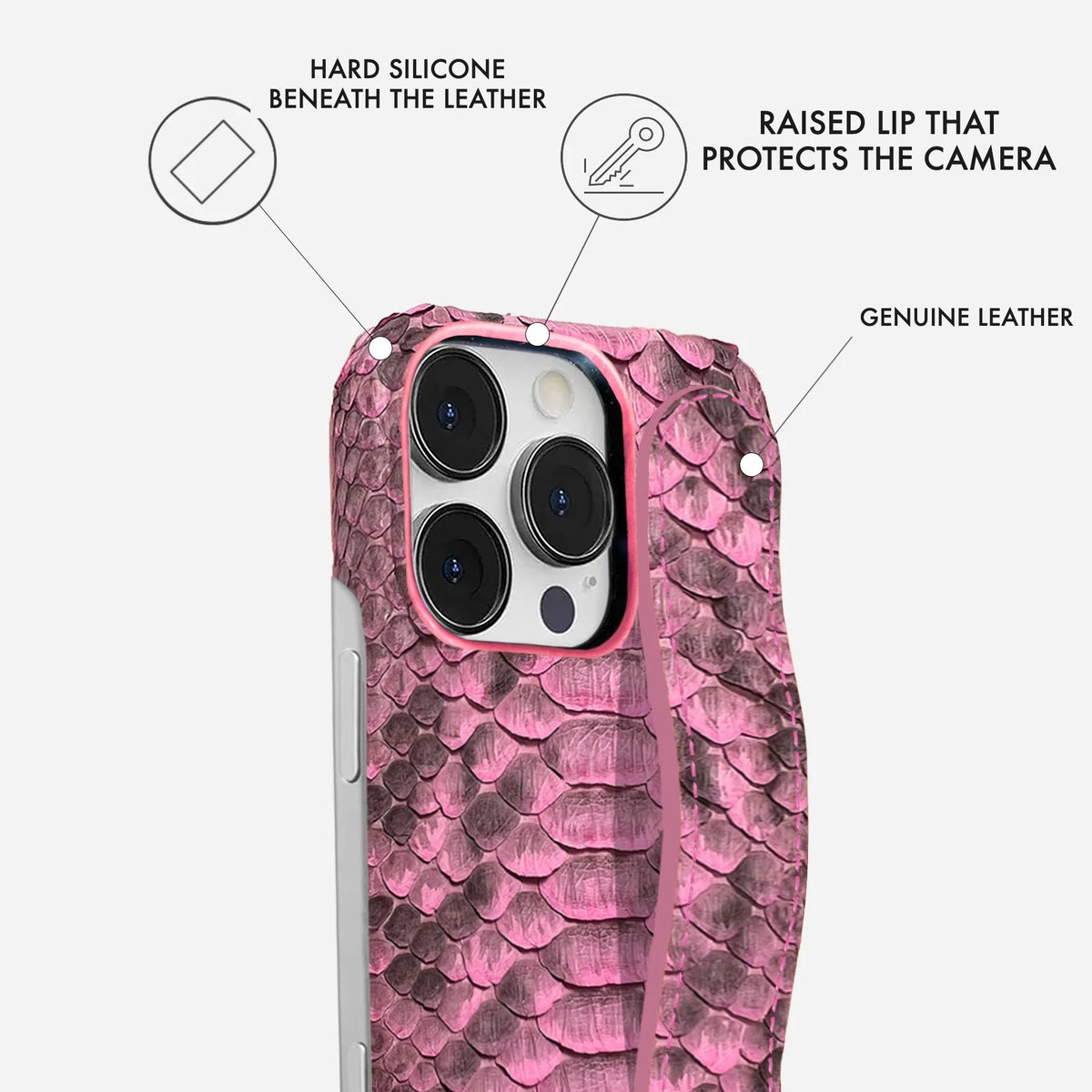 iPhone 16 Pro Leather Case — Piton Handle