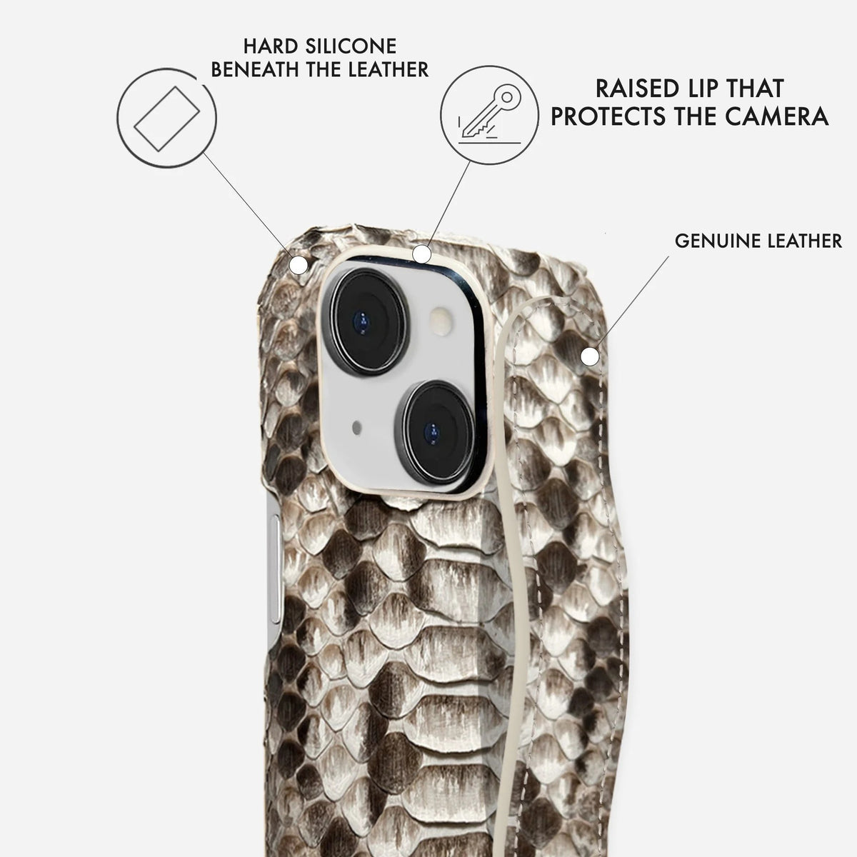 iPhone 14 Plus Leather Case — Piton Handle