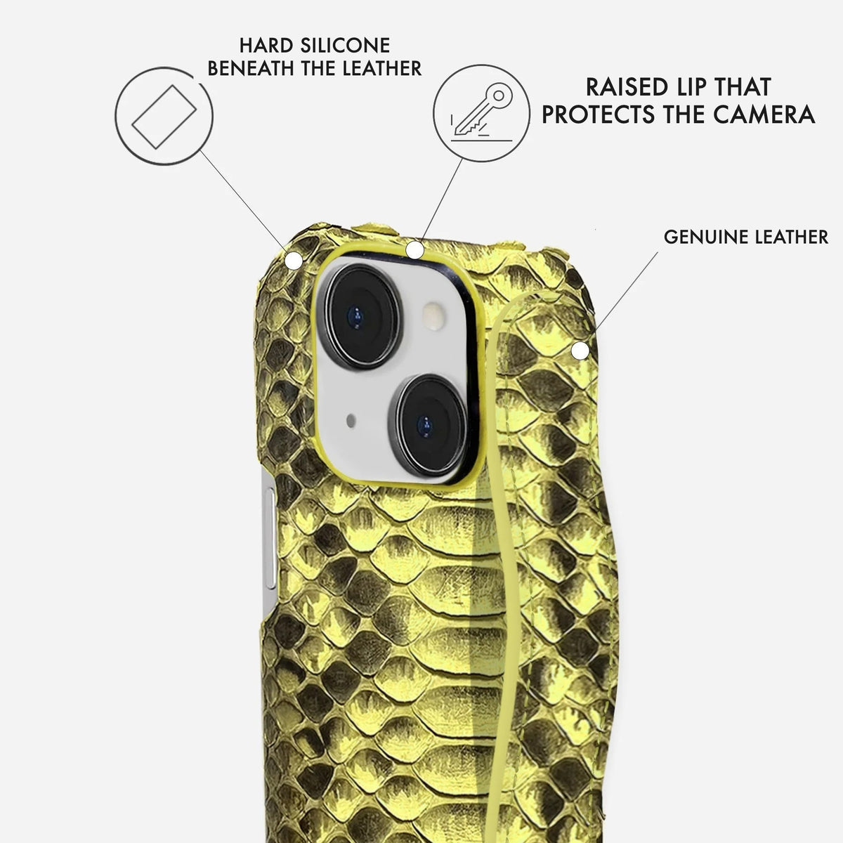 iPhone 15 Plus Leather Case — Piton Handle