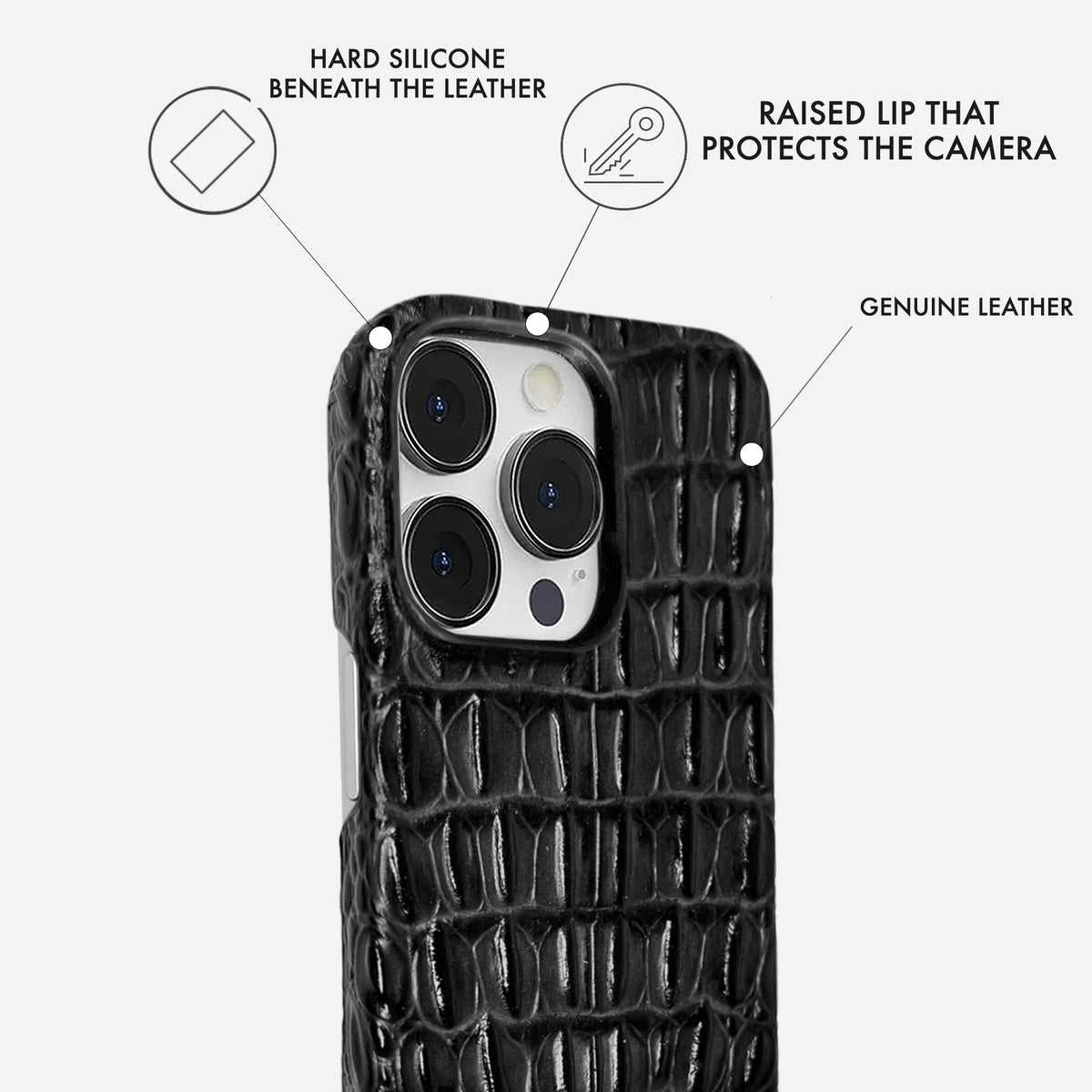 iPhone 13 Pro Leather Case — Titan