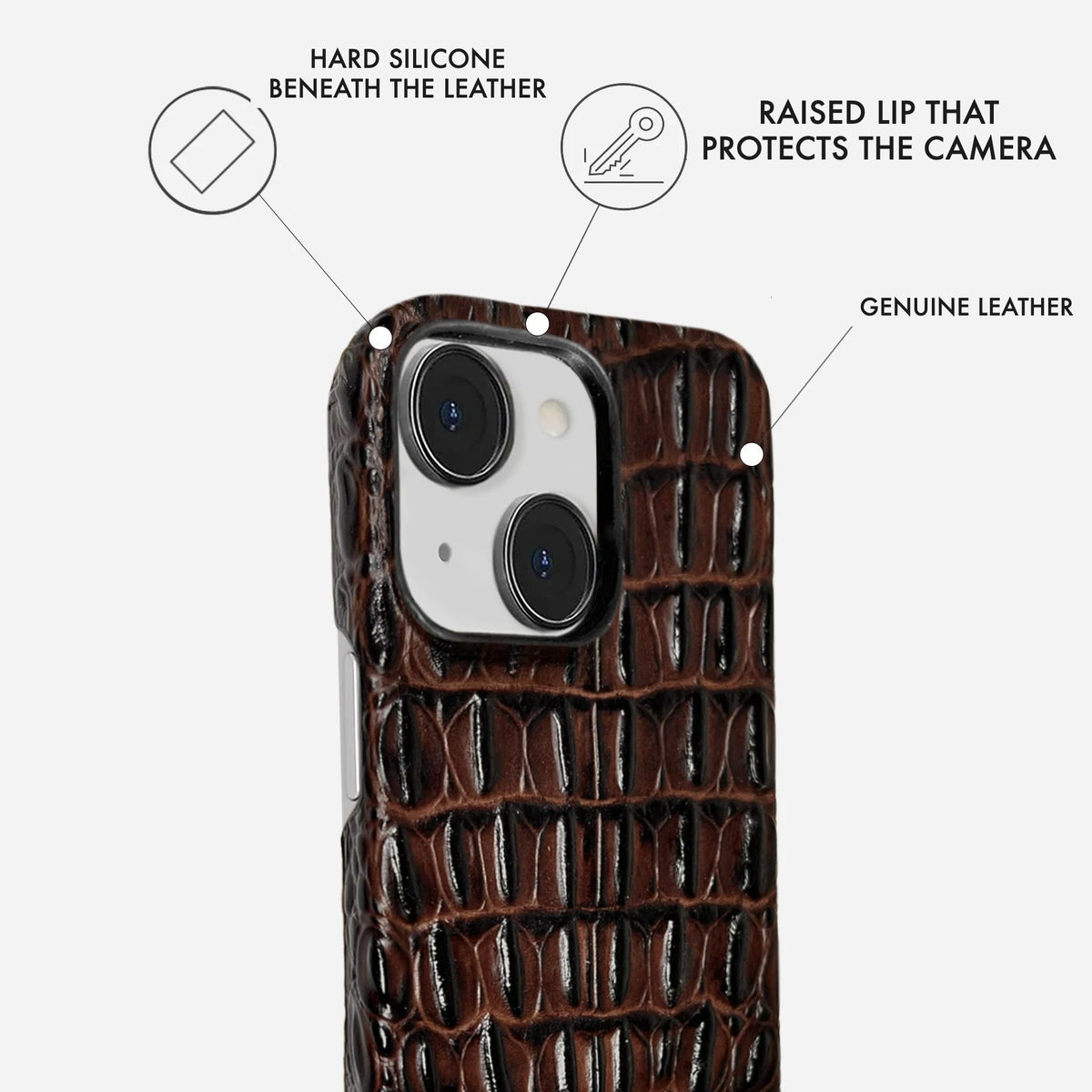 iPhone 14 Leather Case — Titan