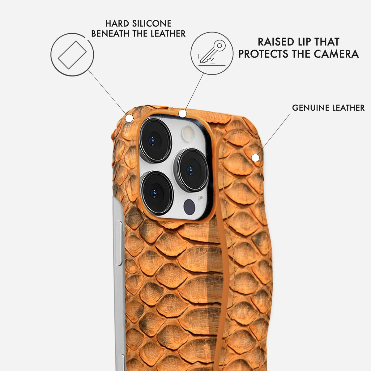 iPhone 16 Pro Leather Case — Piton Handle