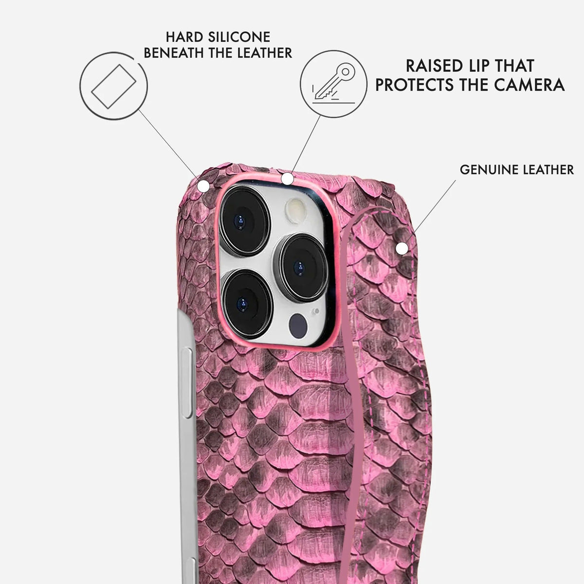 iPhone 13 Pro Leather Case — Piton Handle