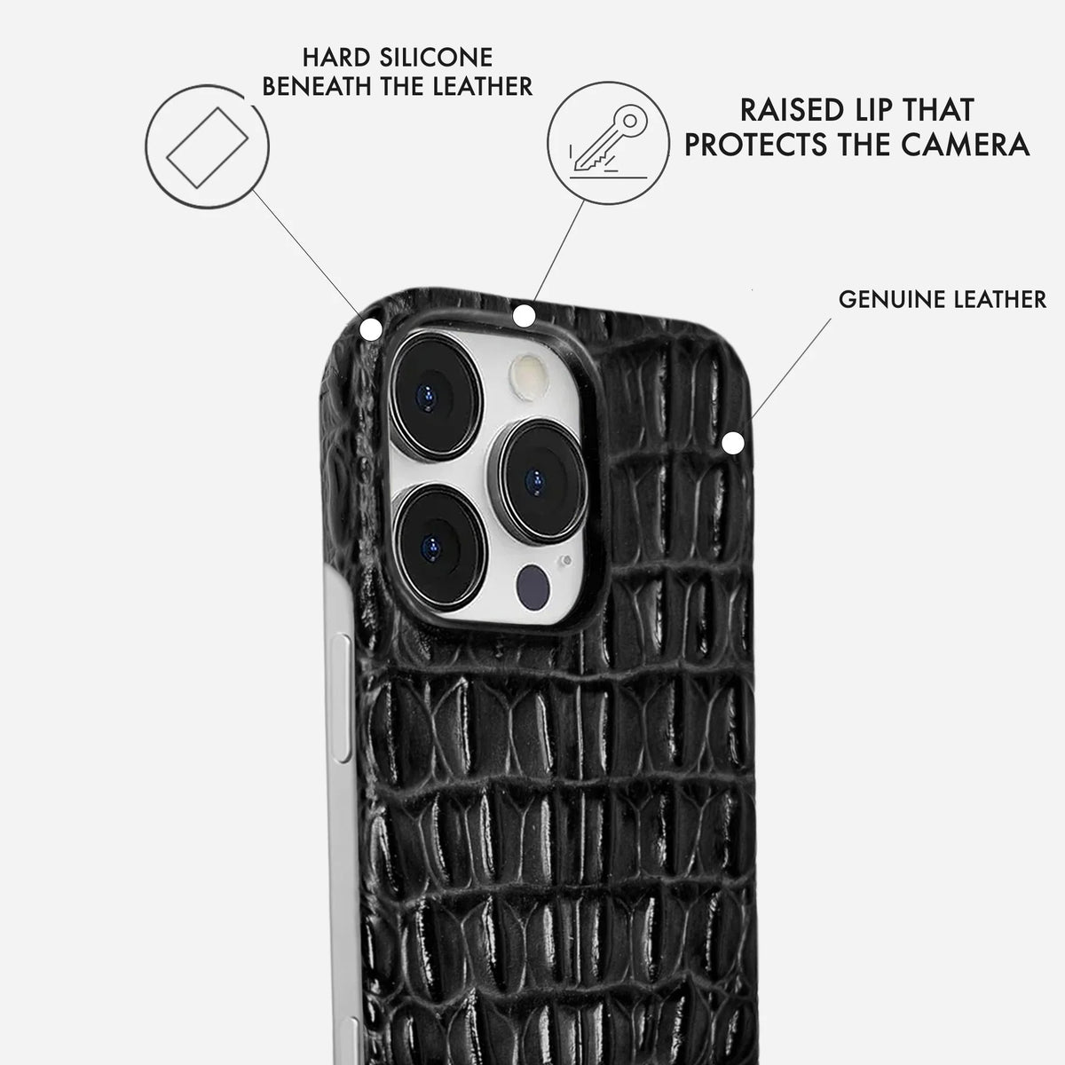 iPhone 16 Pro Leather Case — Titan