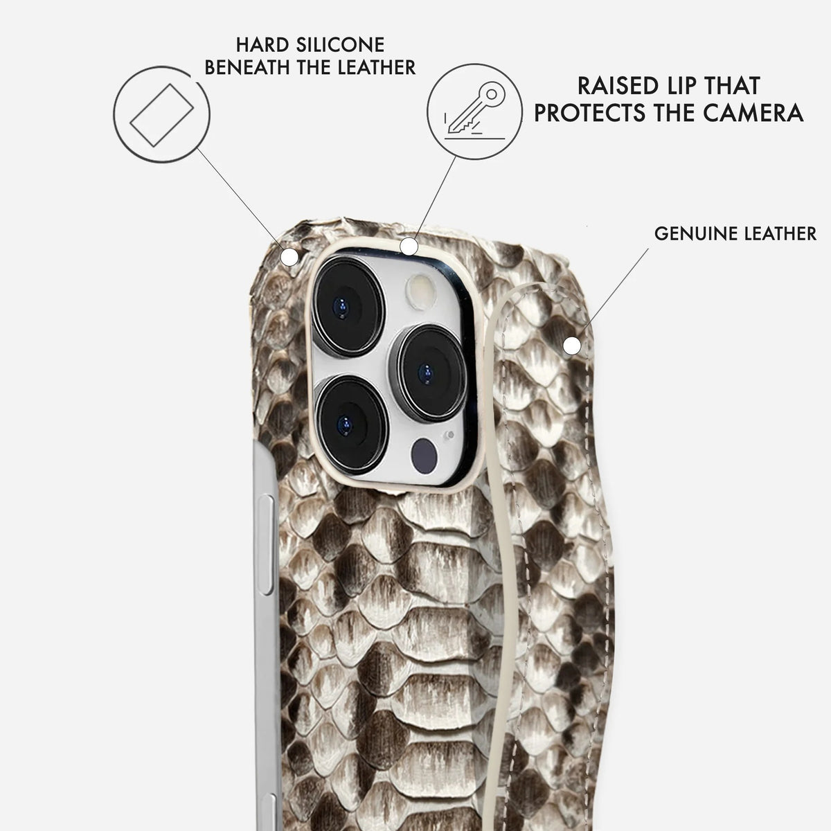 iPhone 16 Pro Leather Case — Piton Handle