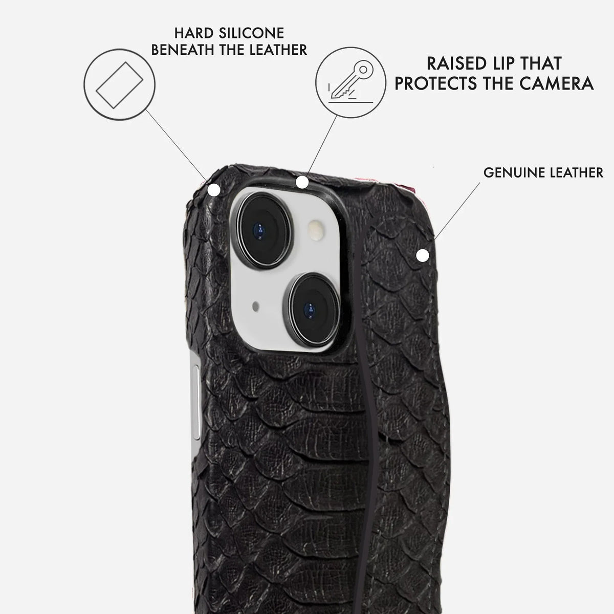 iPhone 14 Plus Leather Case — Piton Handle