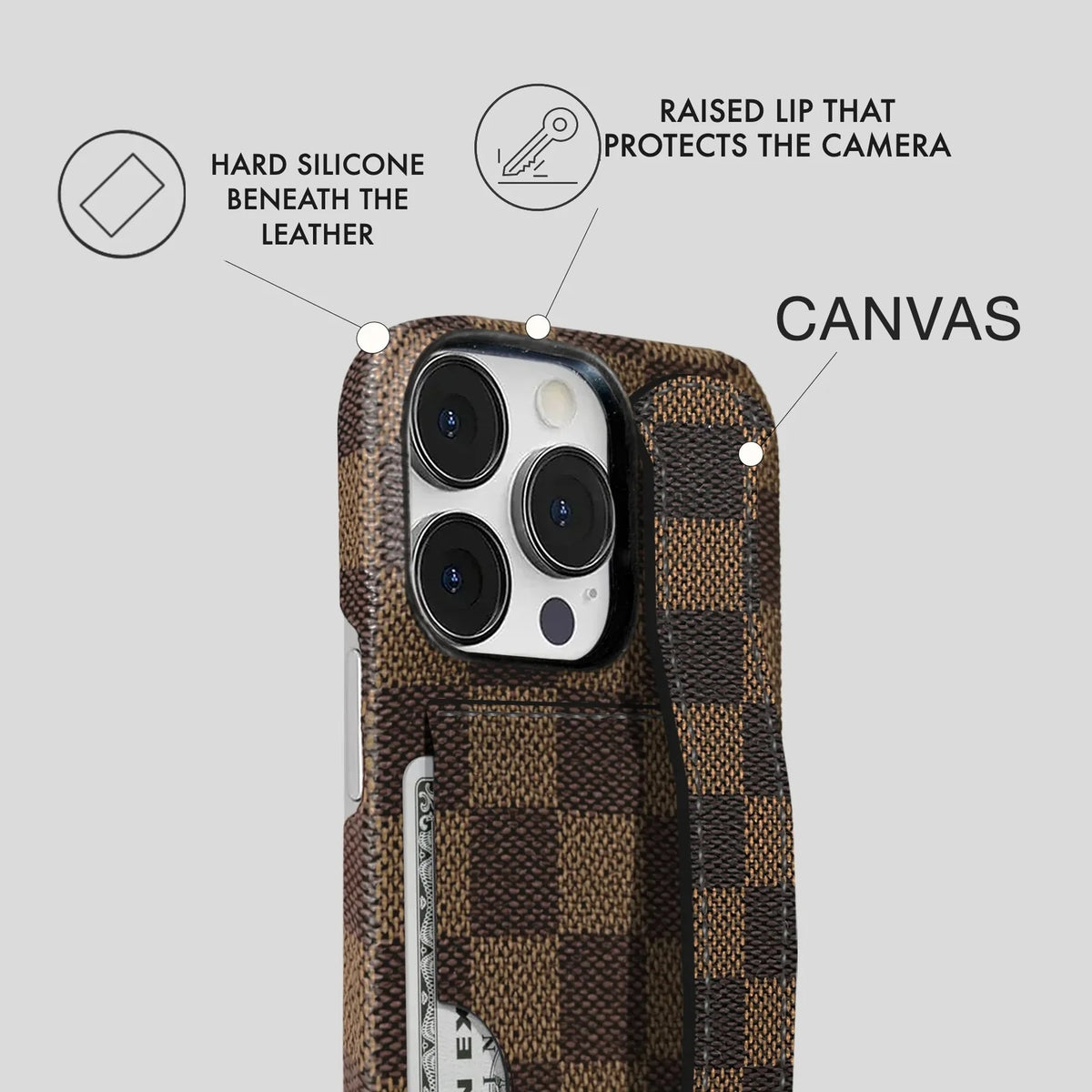 iPhone 15 Pro Case — Dama Handle Cardholder