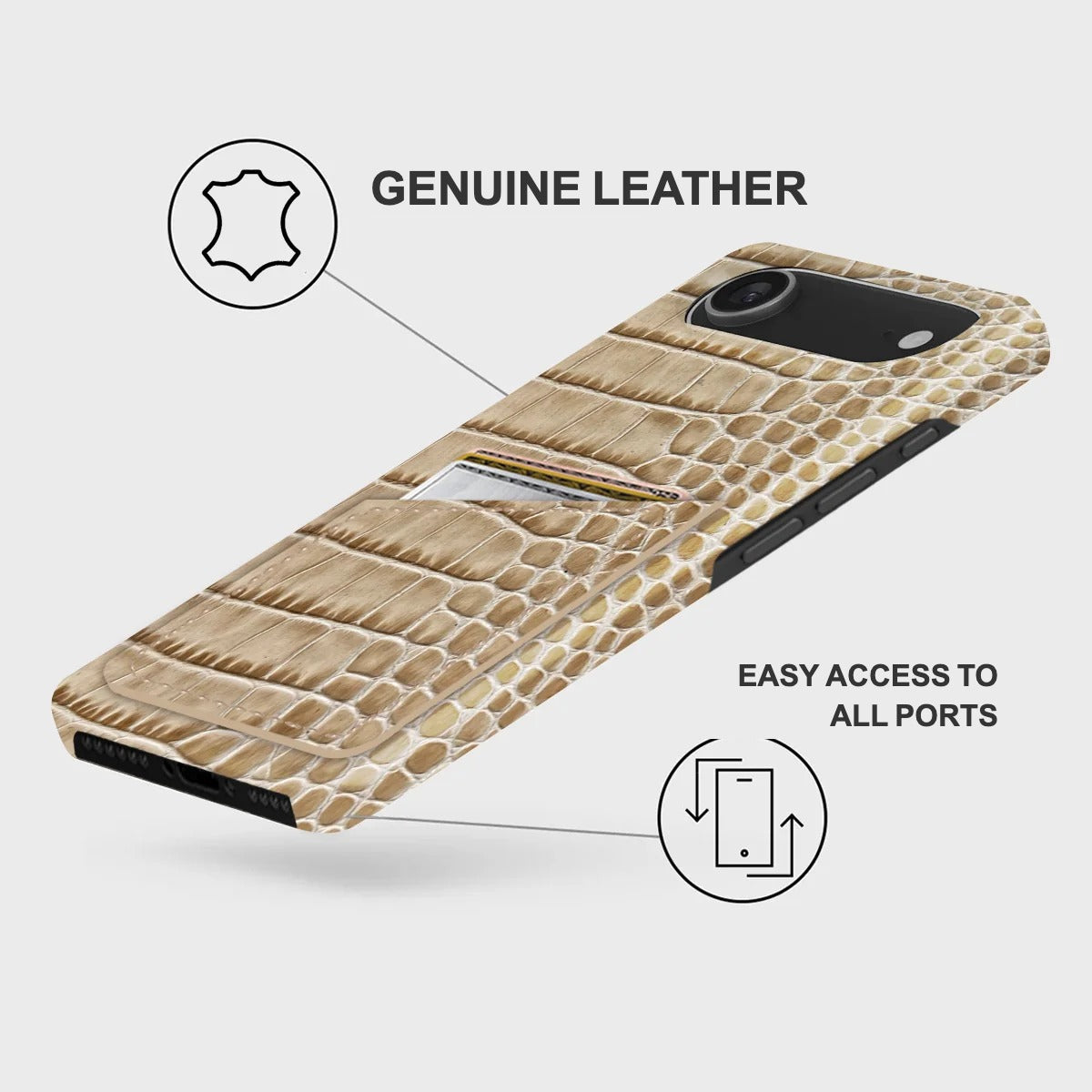 iPhone 17 Air Leather Case — Neo Cardholder