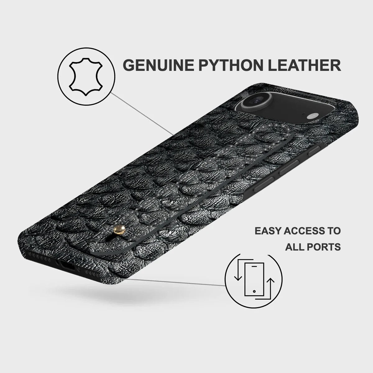 iPhone 17 Air Leather Case — Piton Handle