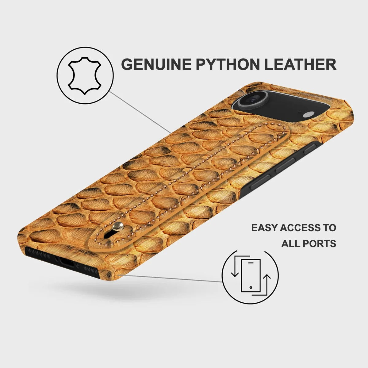 iPhone 17 Air Leather Case — Piton Handle