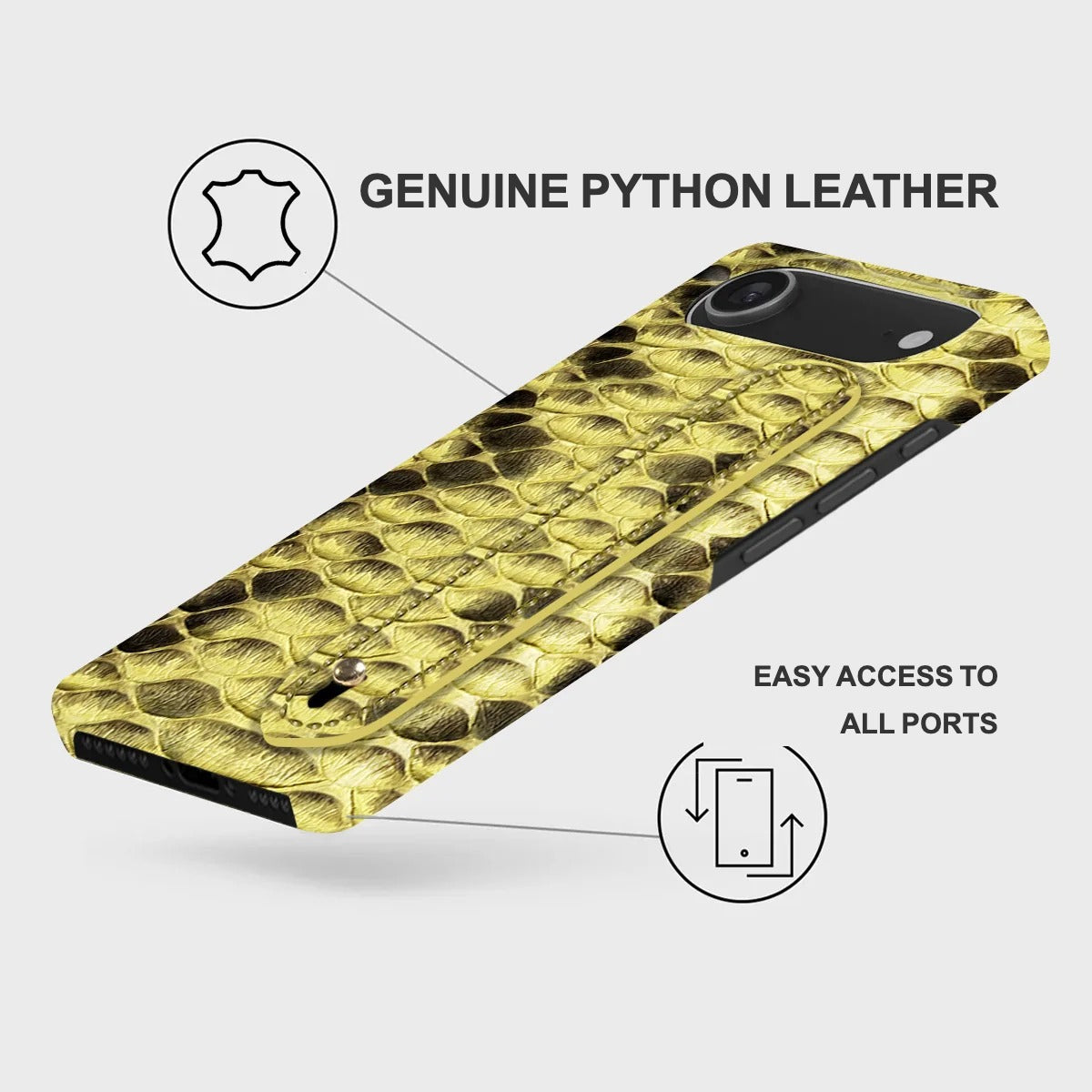 iPhone 17 Air Leather Case — Piton Handle