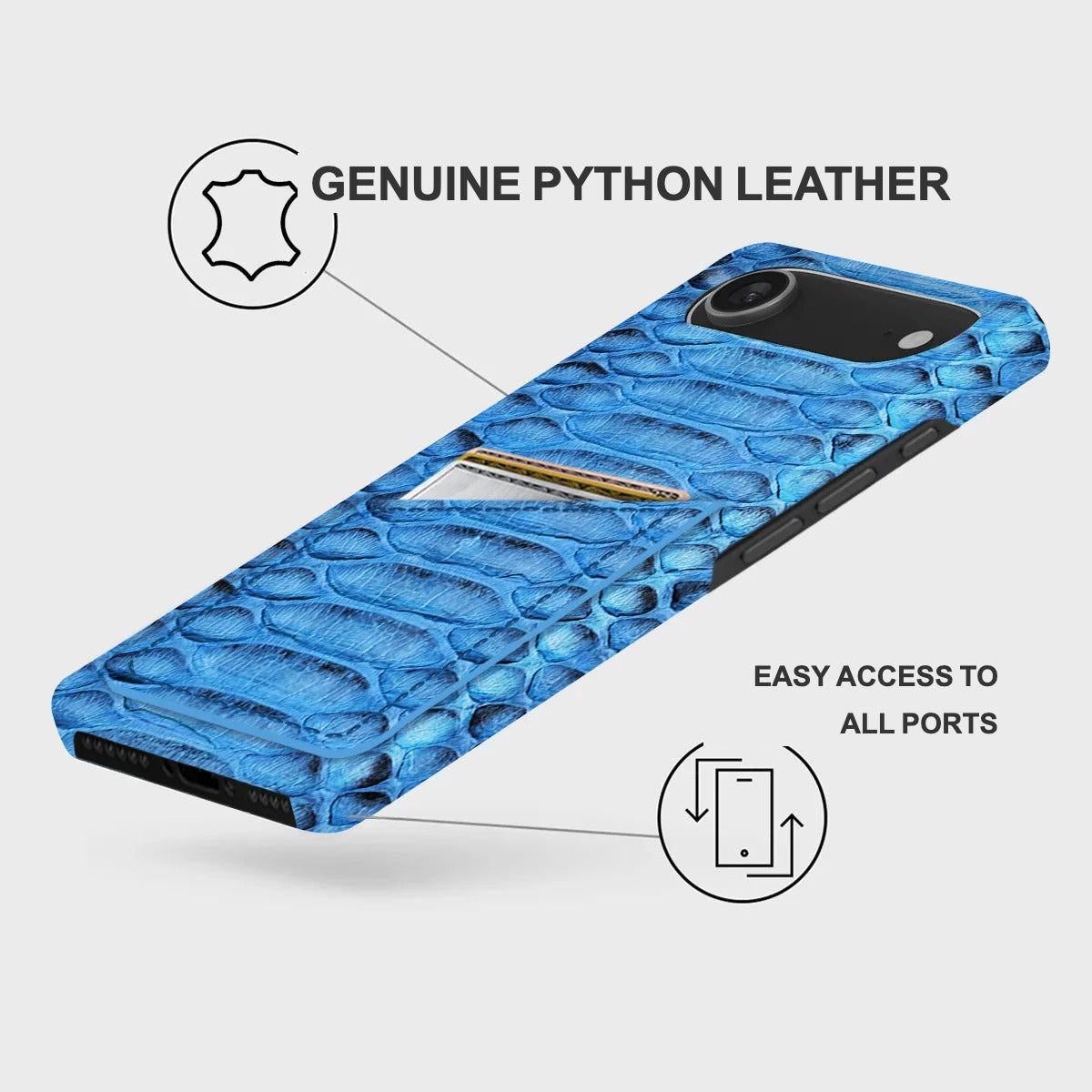 iPhone 17 Air Leather Case — Piton Cardholder
