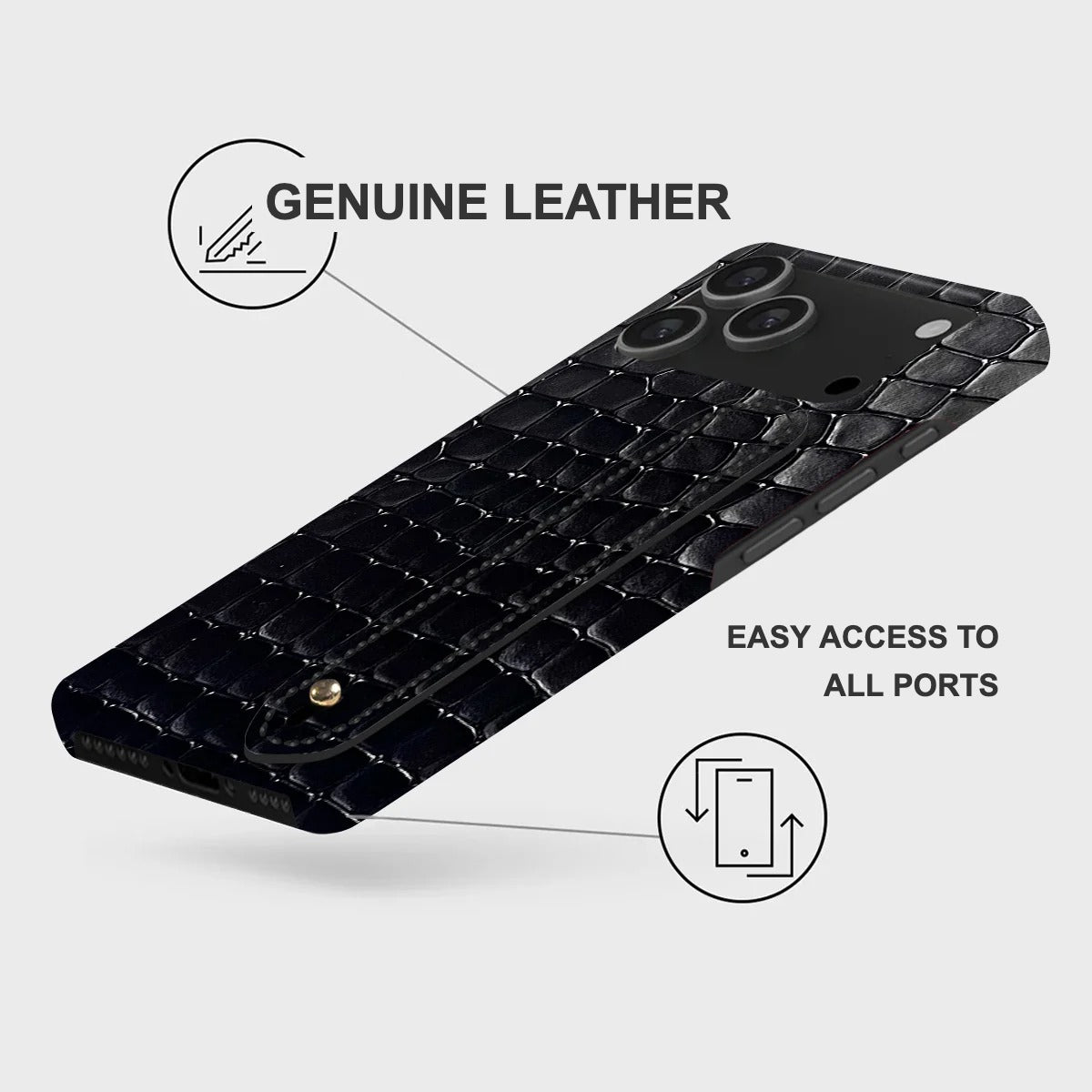 iPhone 17 Pro Max Leather Case — Lusso Handle
