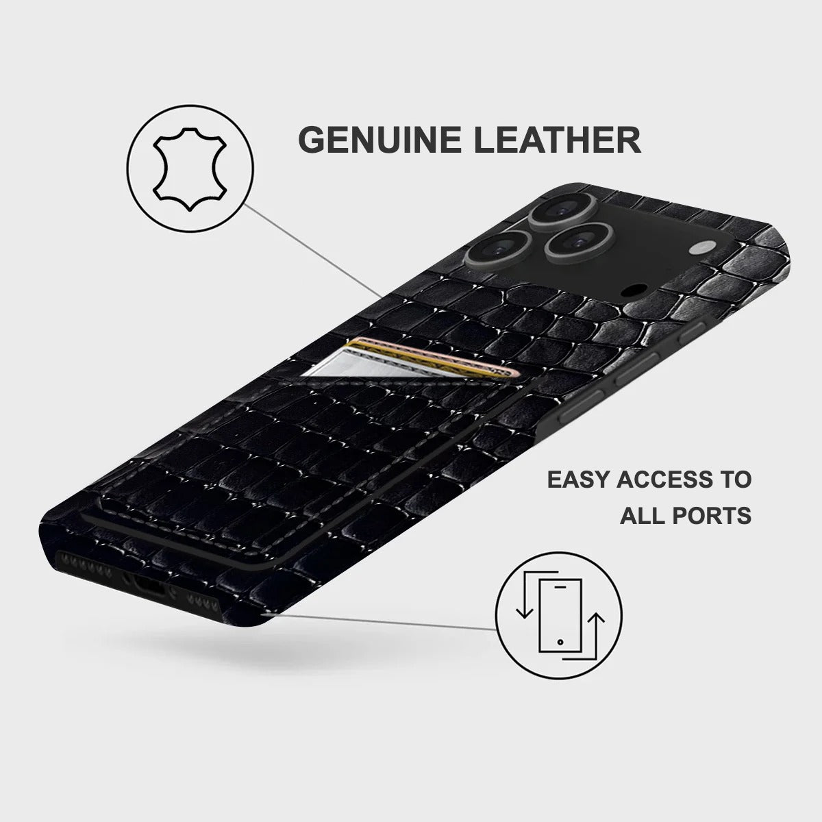 iPhone 17 Pro Max Leather Case — Lusso Cardholder