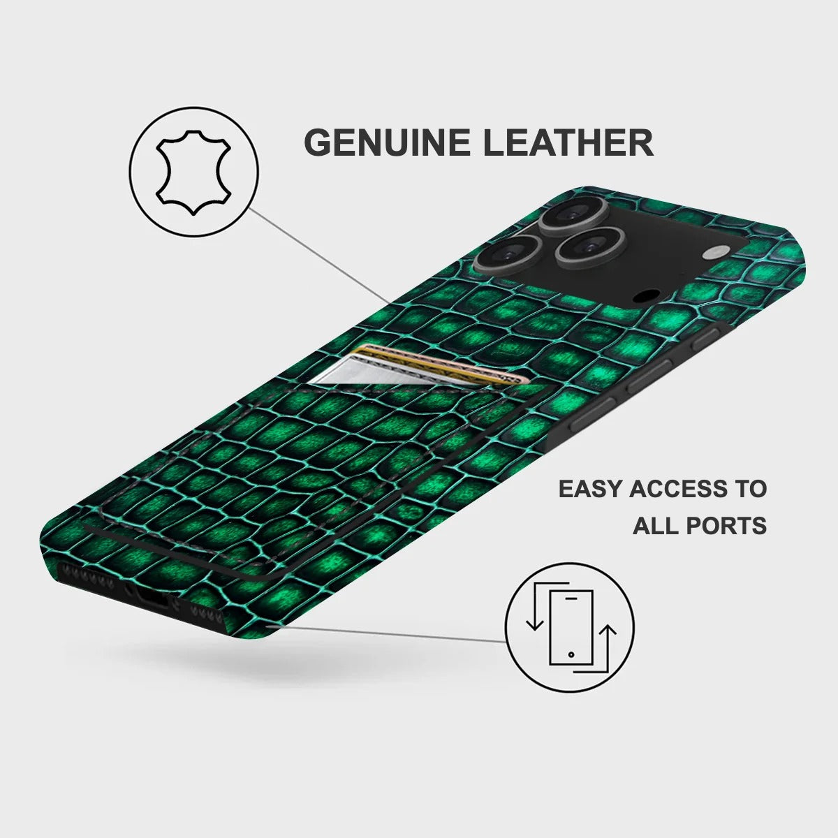 iPhone 17 Pro Max Leather Case — Lusso Cardholder